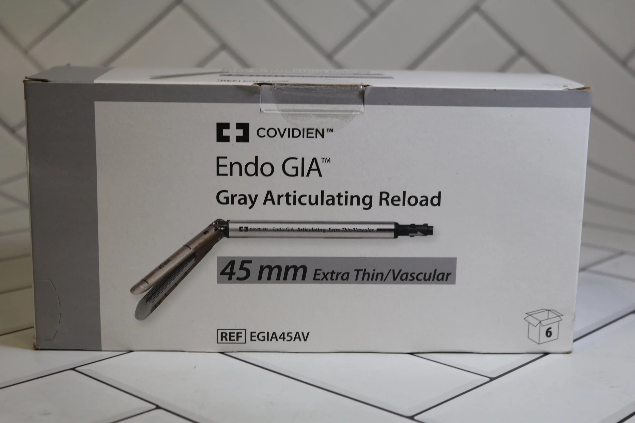 Covidien | EGIA45AV | Endo GIA Gray Articulating Reload 45mm Extra Thin/Vascular