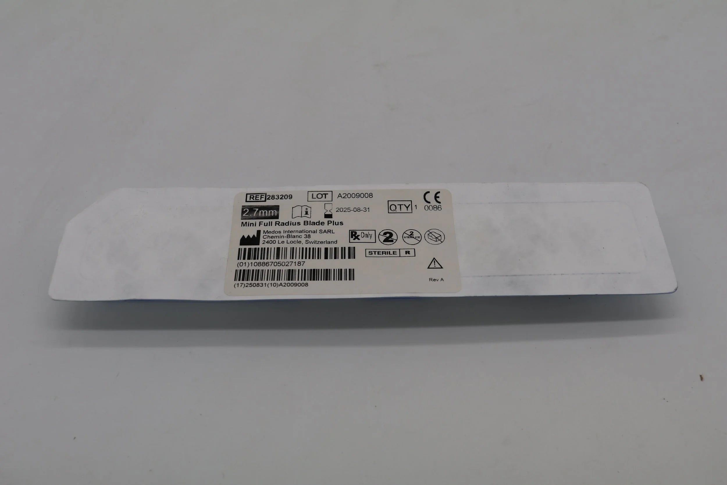 Depuy Synthes | 283209 | Mitek 2.7mm Mini Full Radius Blade Plus