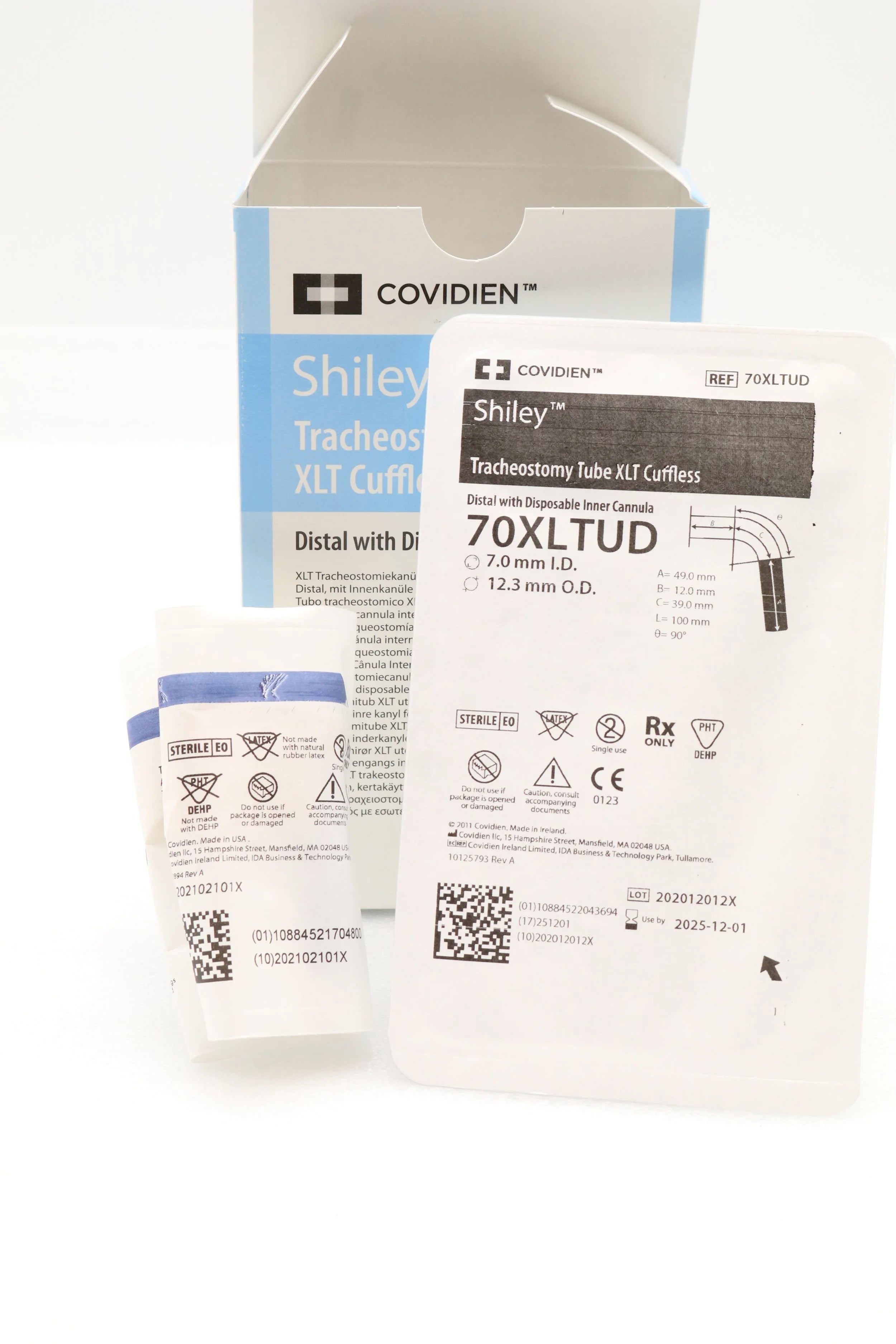 Covidien | 70XLTUD | Tracheostomy Tube XLT Cuffless, Distal 7.0mm