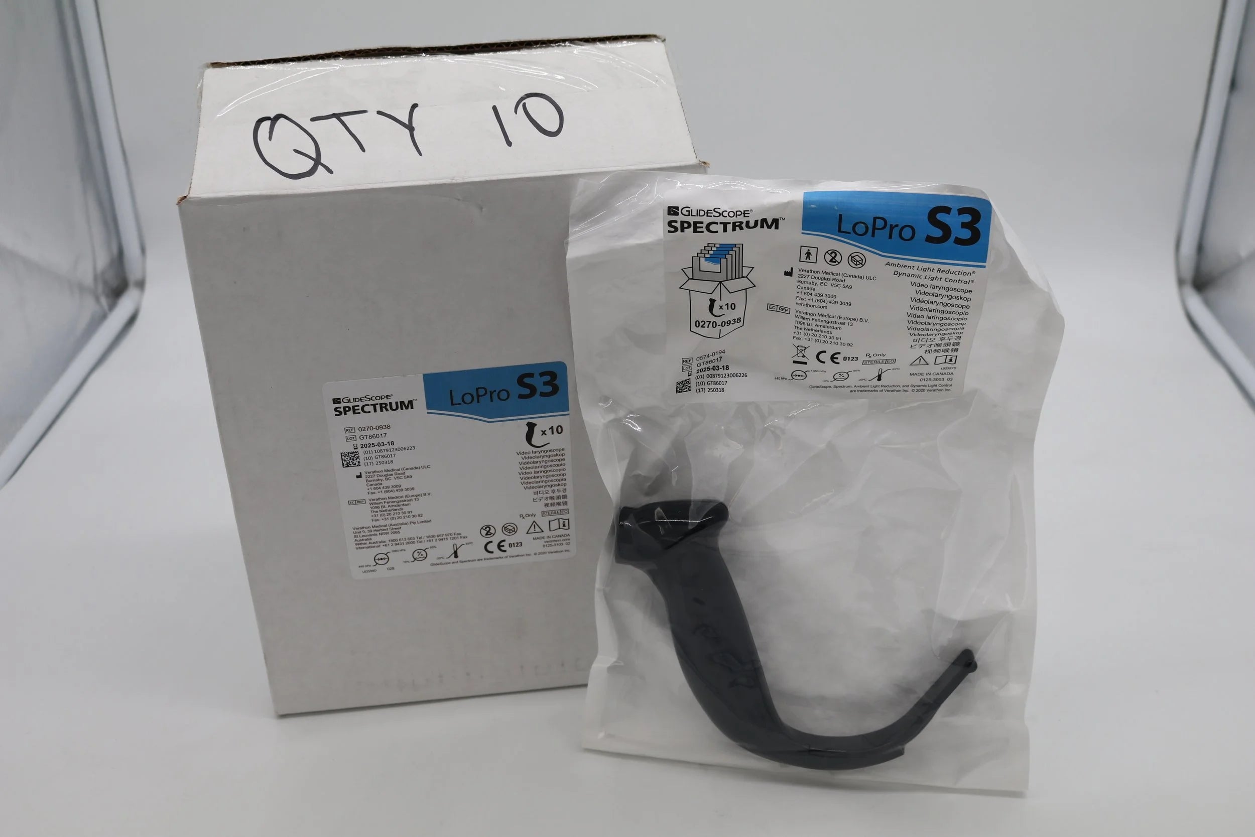 Verathon Medical | 0270-0938 | GlideScope Spectrum LoPro S3 Video Laryngoscope