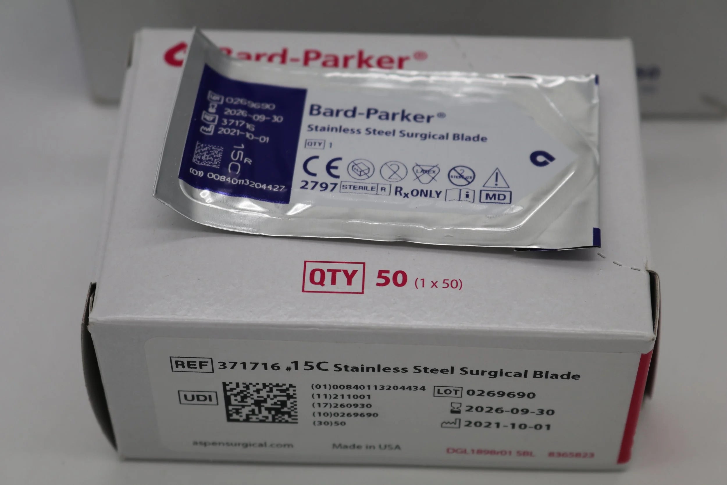 Bard-Parker | 371716 | Stainless Steel Surgical Blade #15C