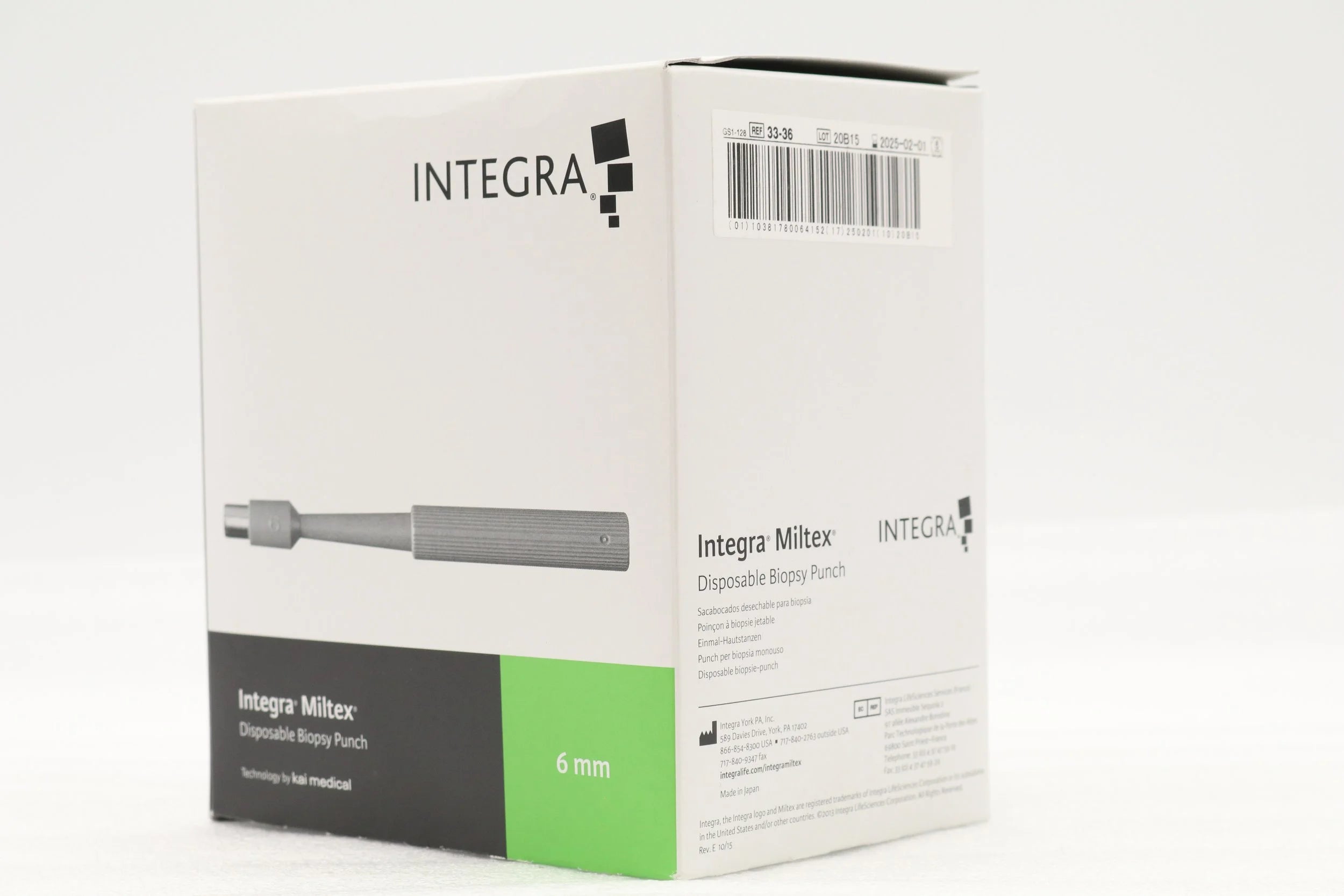 Integra | 33-36 | MILTEX DISPOSABLE Biopsy Punch, 6.0mm