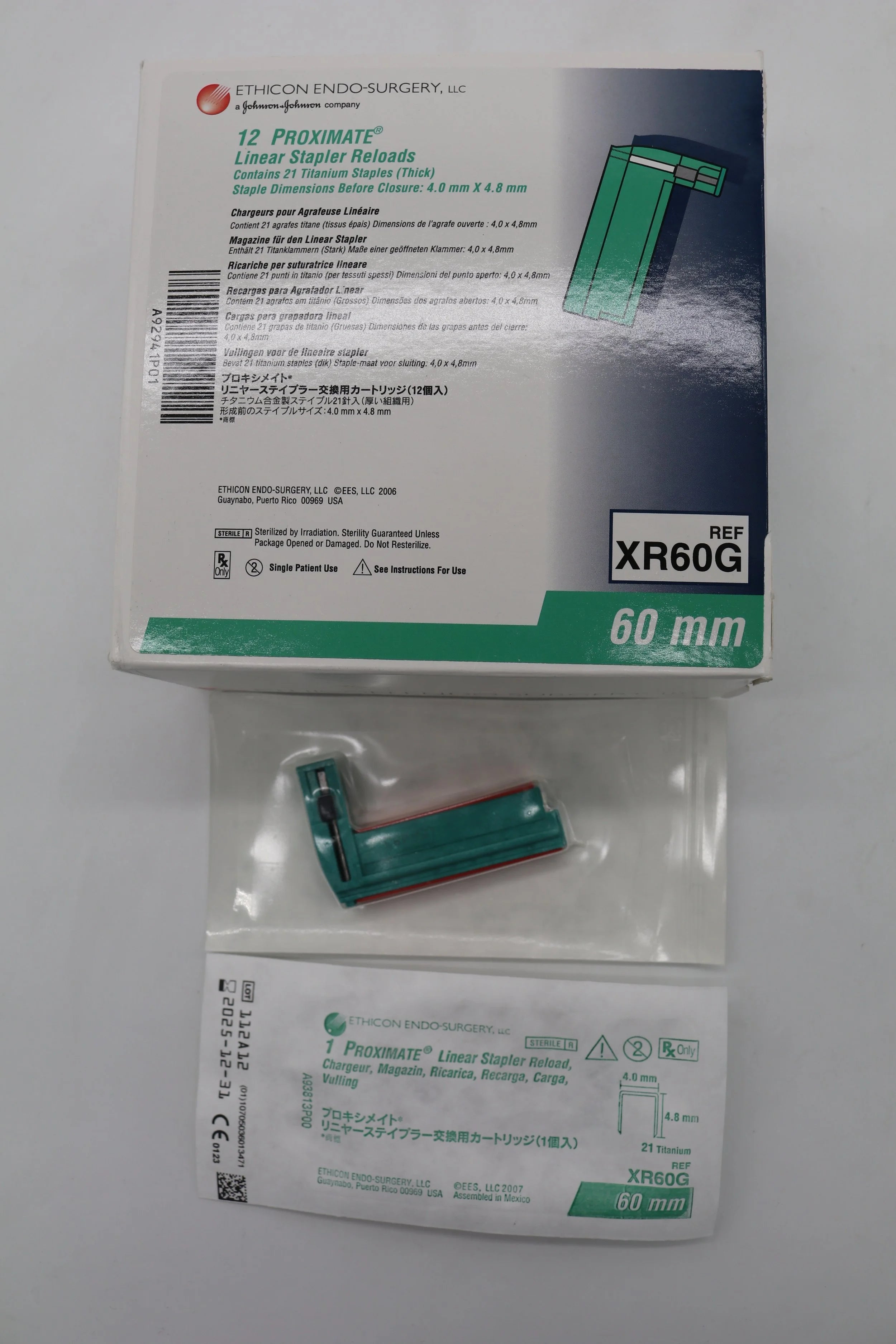 Ethicon | XR60G | Linear Stapler Reloads Thick 60mm Reloads
