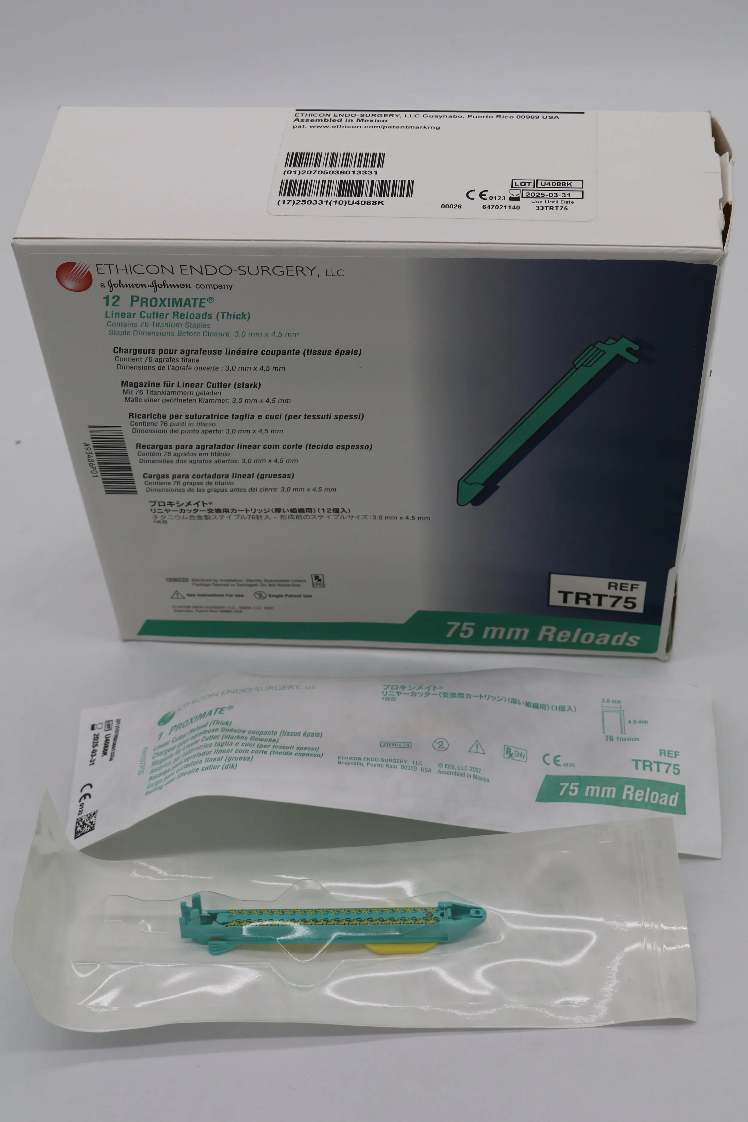 Ethicon | TRT75 | Linear Stapler Reloads Thick 75mm Reloads