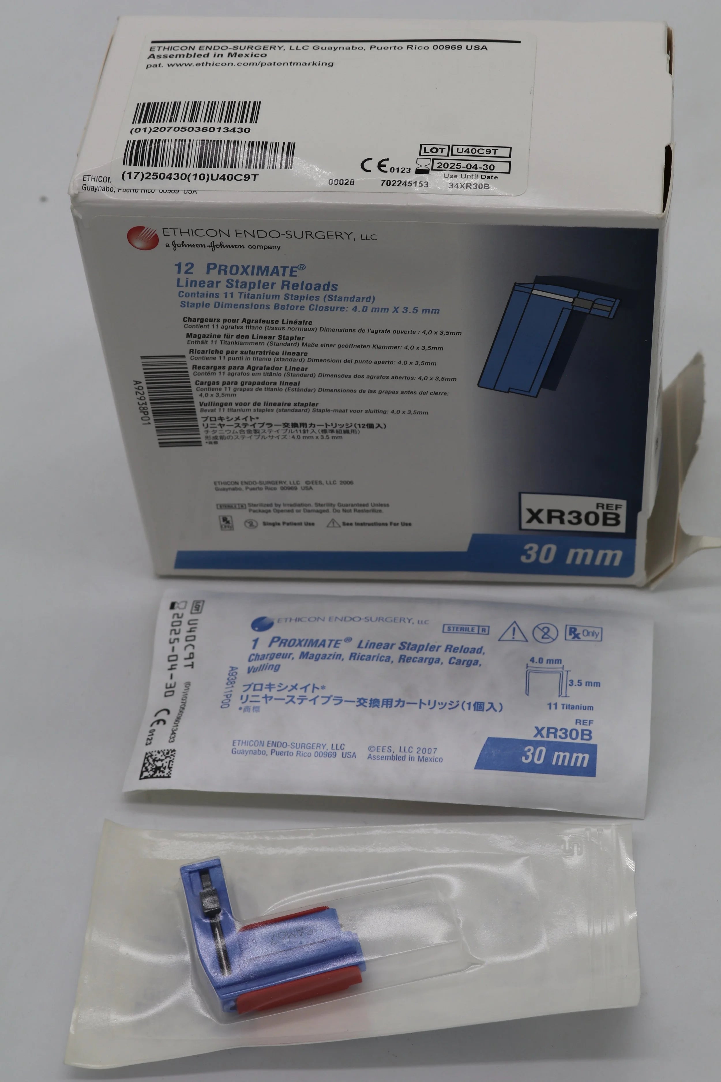 Ethicon | XR30B | Linear Stapler Reloads Standard 30mm Reloads