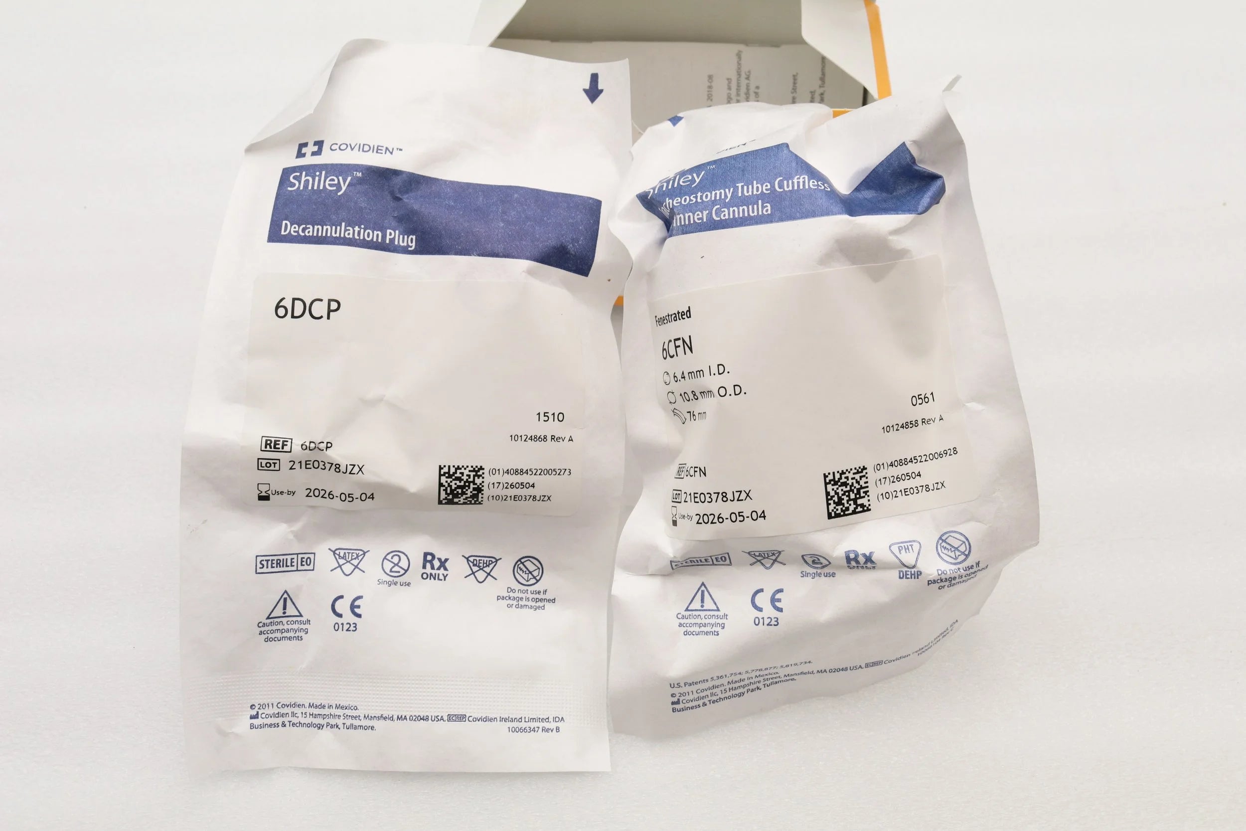 Covidien | 6CFN | Shiley Tracheostomy Tube, Cuffless, Fenestrated w/IC 6.4mm