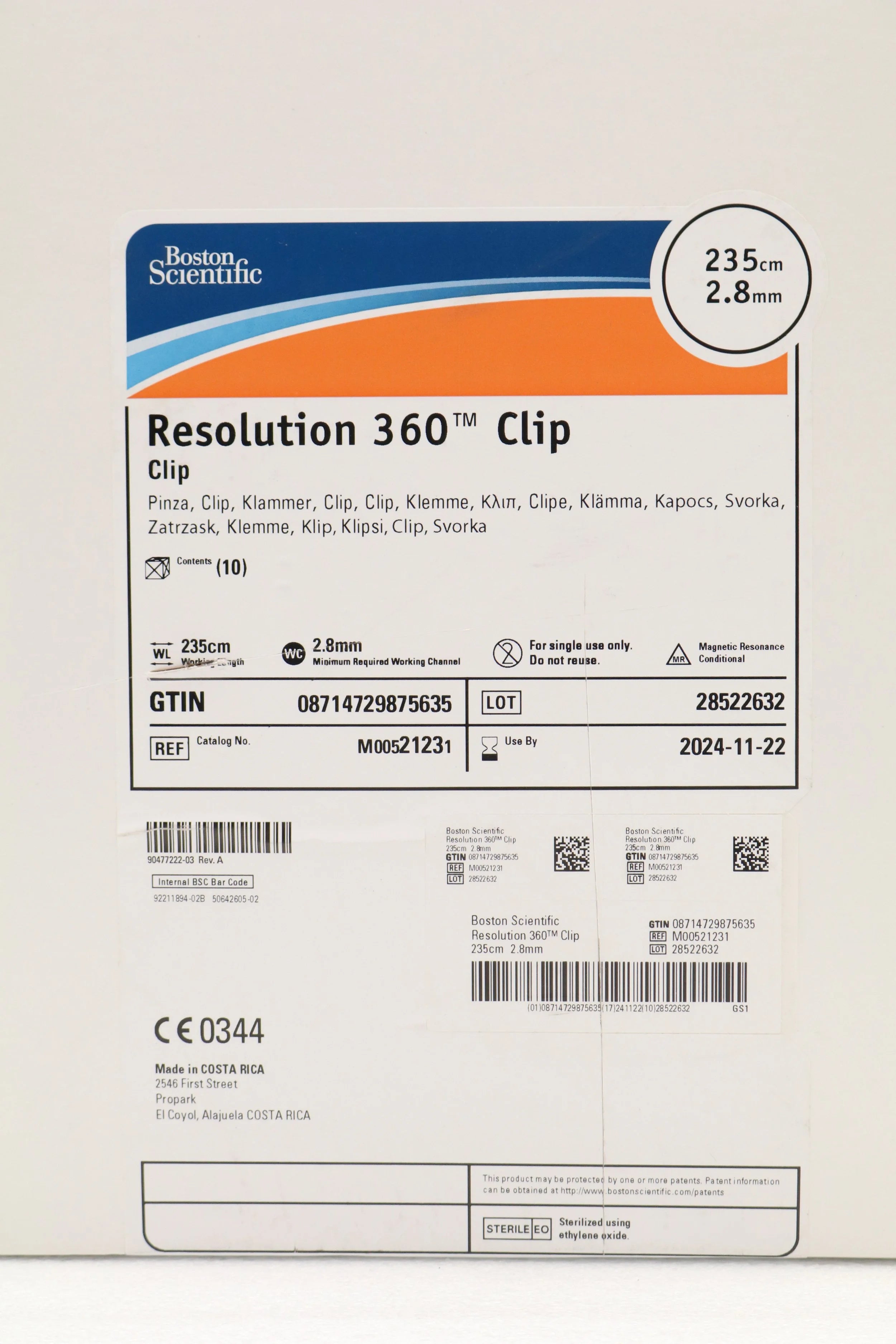 Resolution 360 Boston Scientific | 2123 | M00521231 RESOLUTION 360 CLIP, 235CM WORKIN ...
