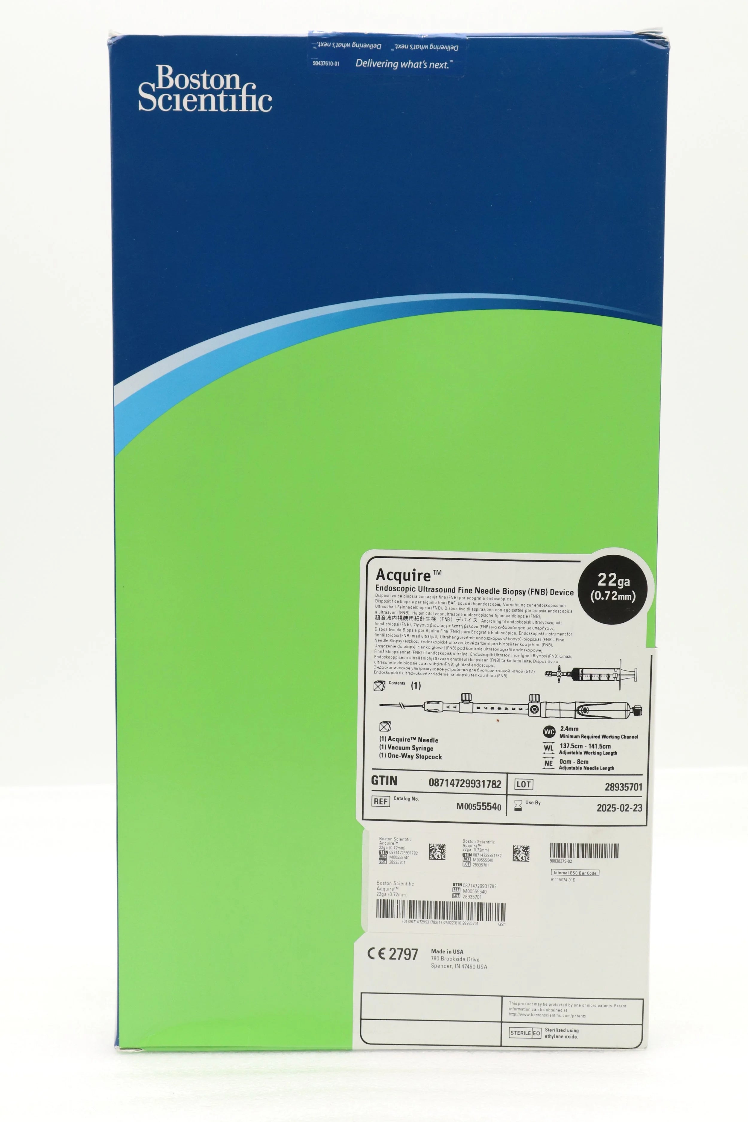 Boston Scientific | 5554 | Acquire Endoscopic Ultrasound Fine Needle Biopsy Device, 22ga