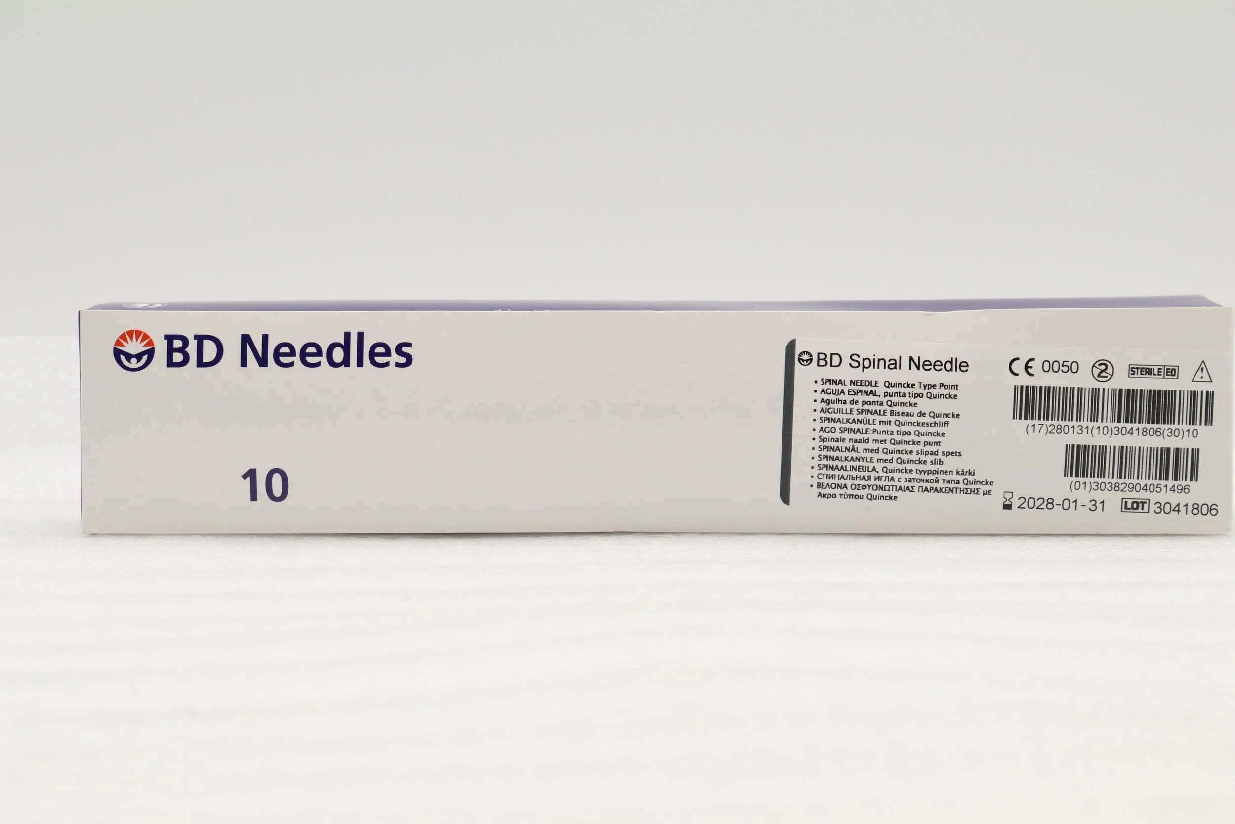 BD | 405149 | Quincke Long Spinal Needle, Black Hub 22G x 7"