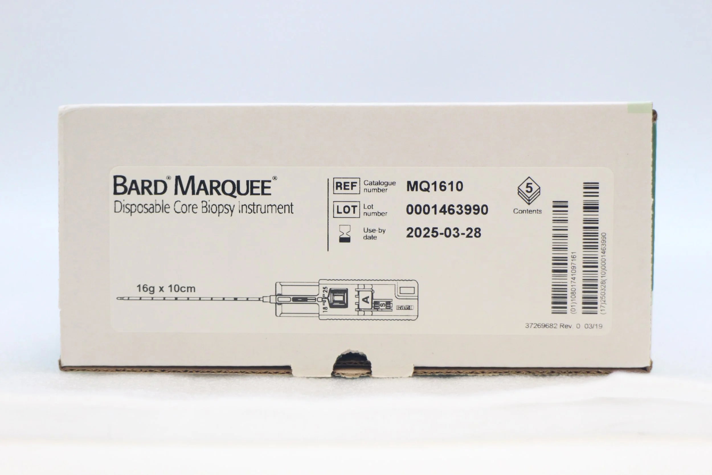 Bard | MQ1610 | Marquee Disposable Core Biopsy Instrument 16g x 10cm