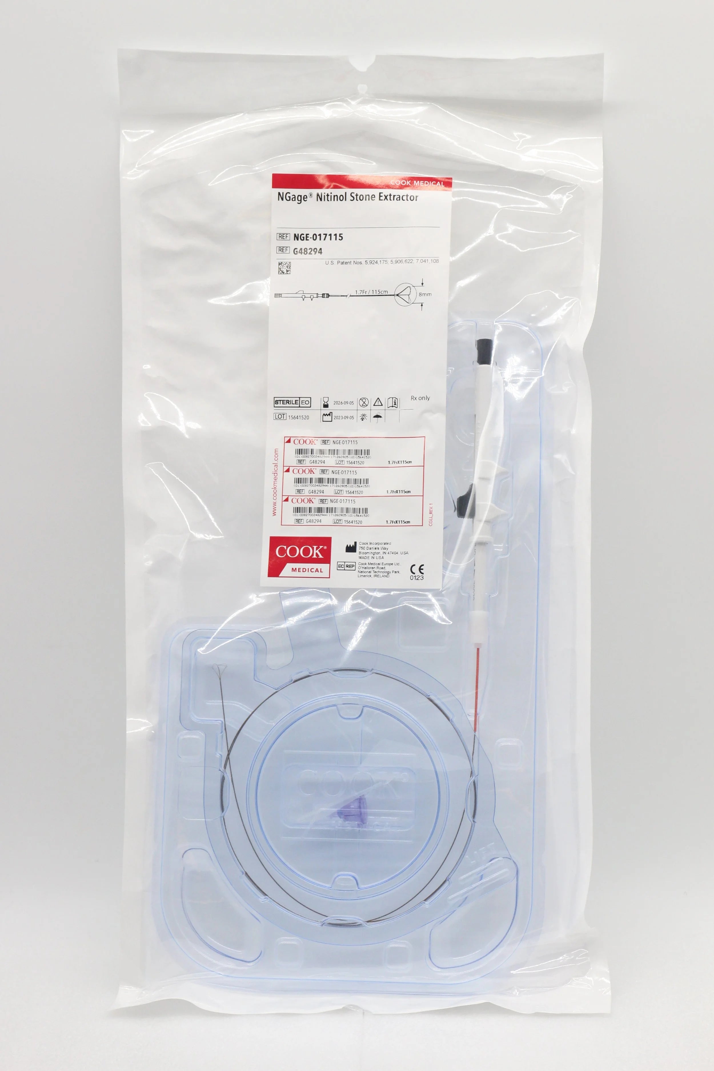 Cook Medical | G48294 | NGE-017115 COOK MEDICAL Nitinol Stone Extractor 1.7fr 115 cm 8mm