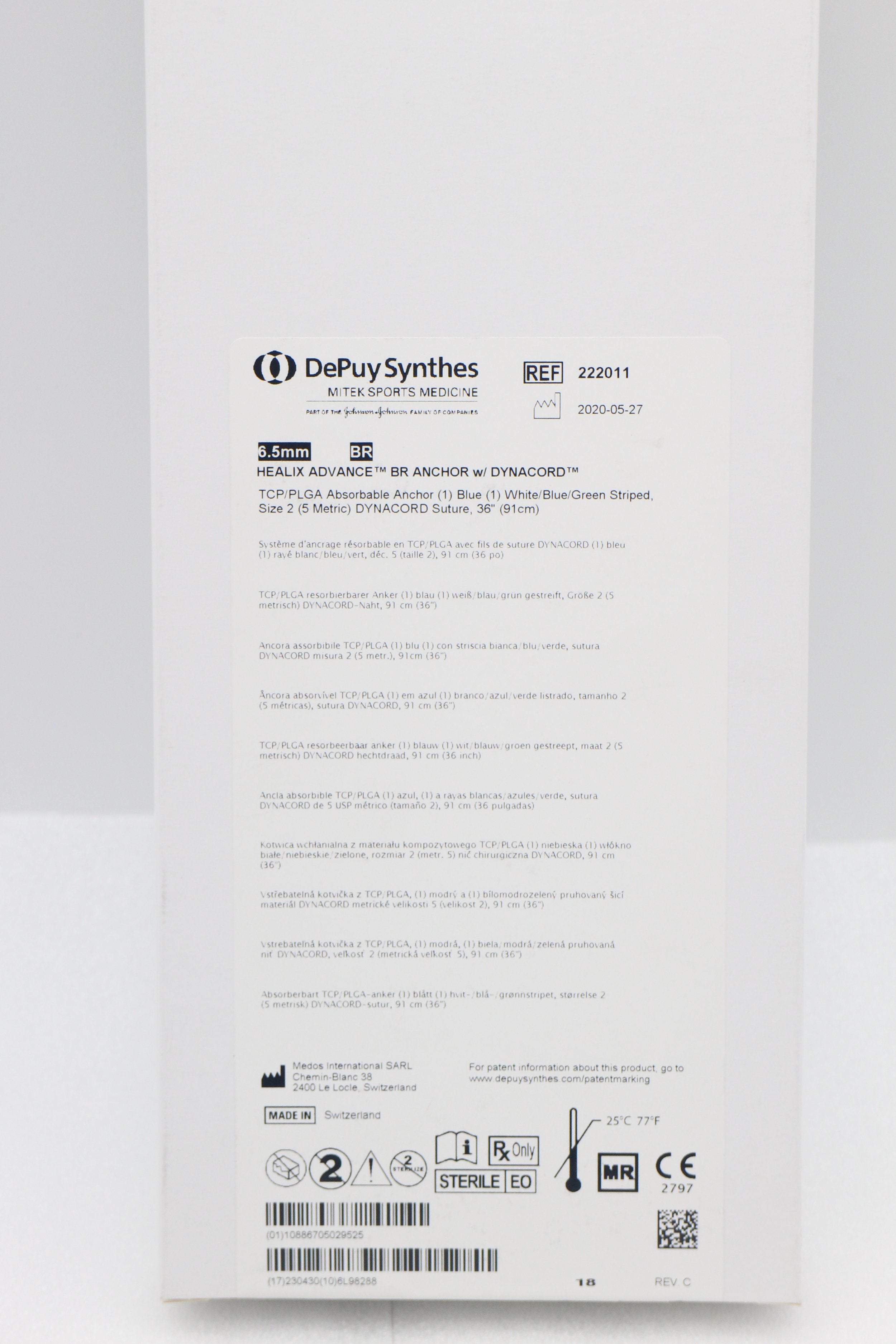 Depuy Synthes | 222011 | Healix Advance BR Anchor with DYNACORD
