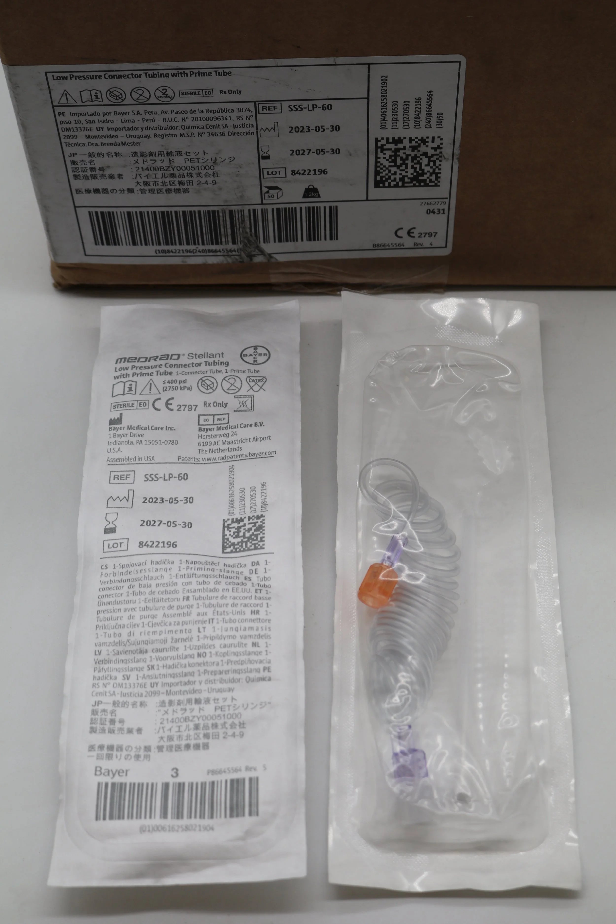 Bayer | SSS-LP-60 | Low Pressure Connector Tubing with Prime Tube
