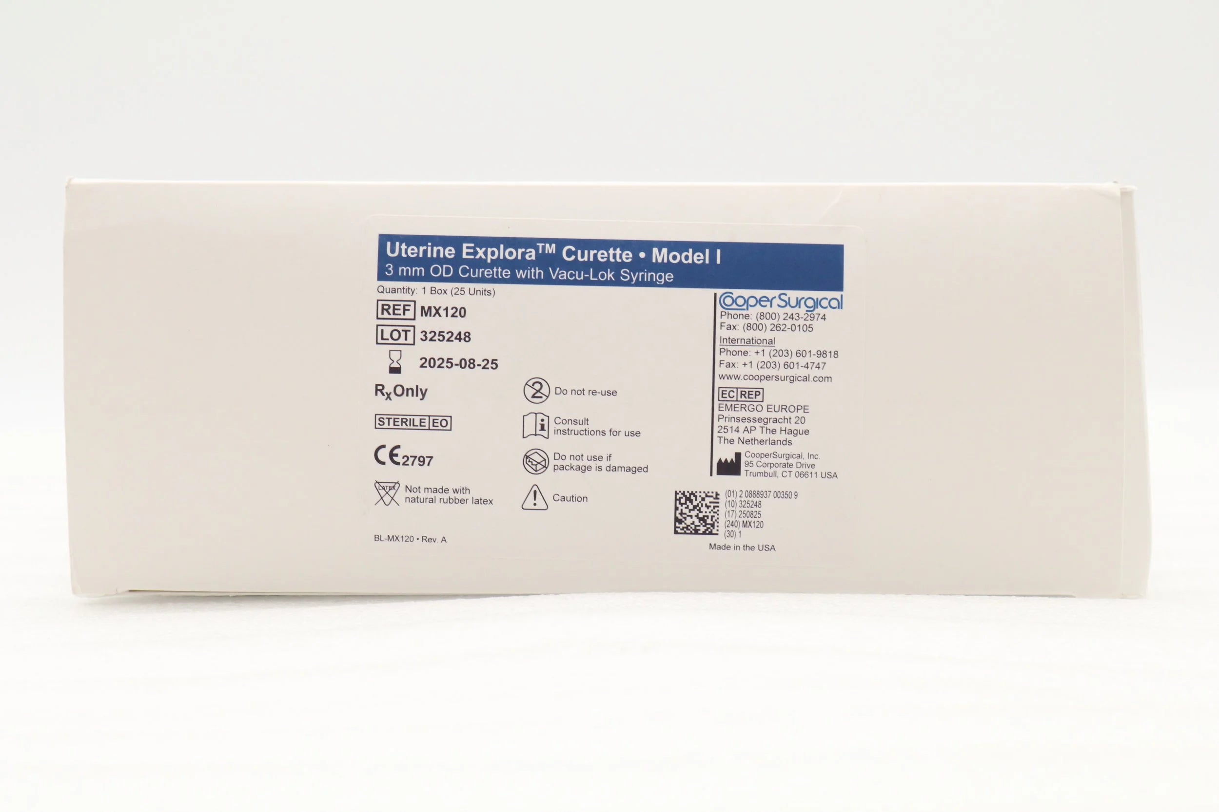 Cooper Surgical | MX120 | Explora Endometrial Samplers - Endometrial Uterine Curette Sampler, 3 mm