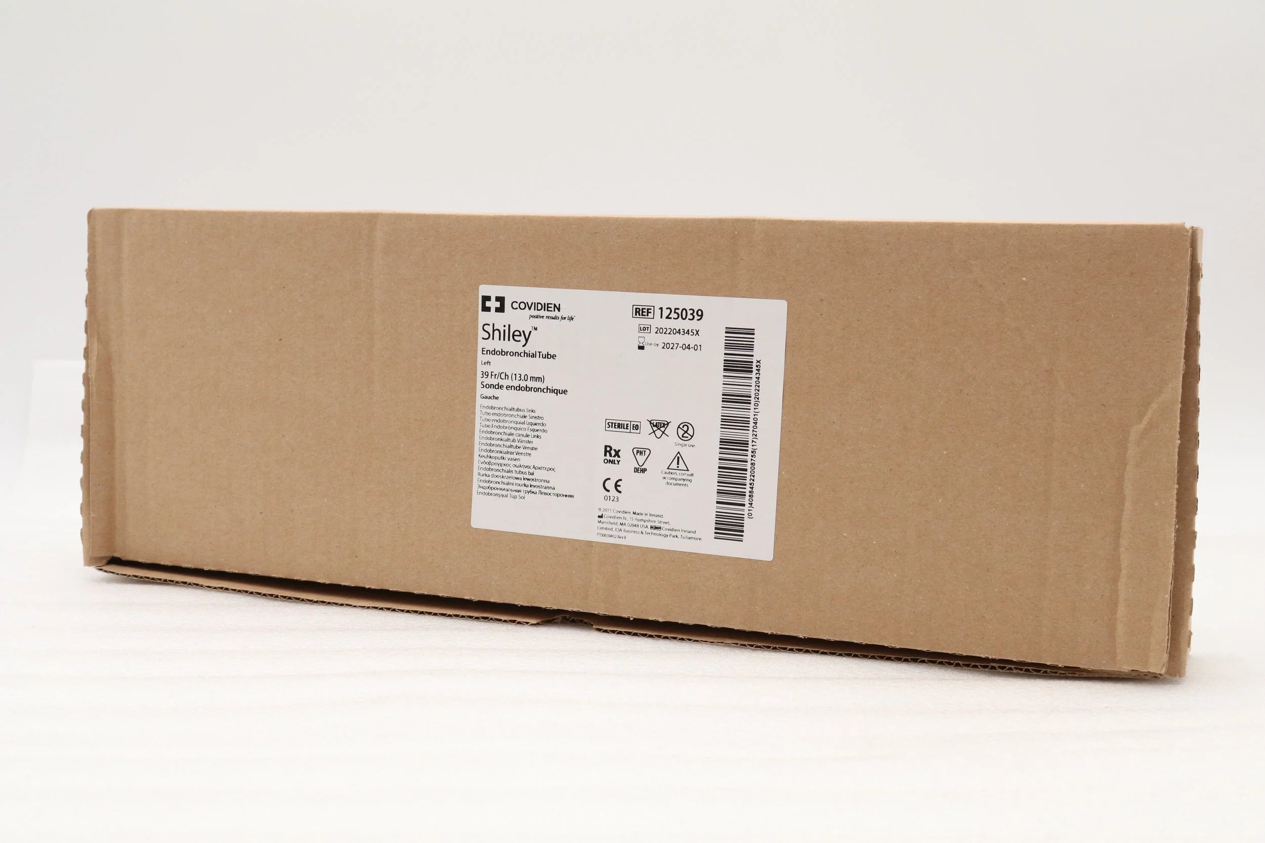 Covidien | 125039 | Medtronic Shiley Endobronchial Tube, Left w/Polyurethane Cuff 39F