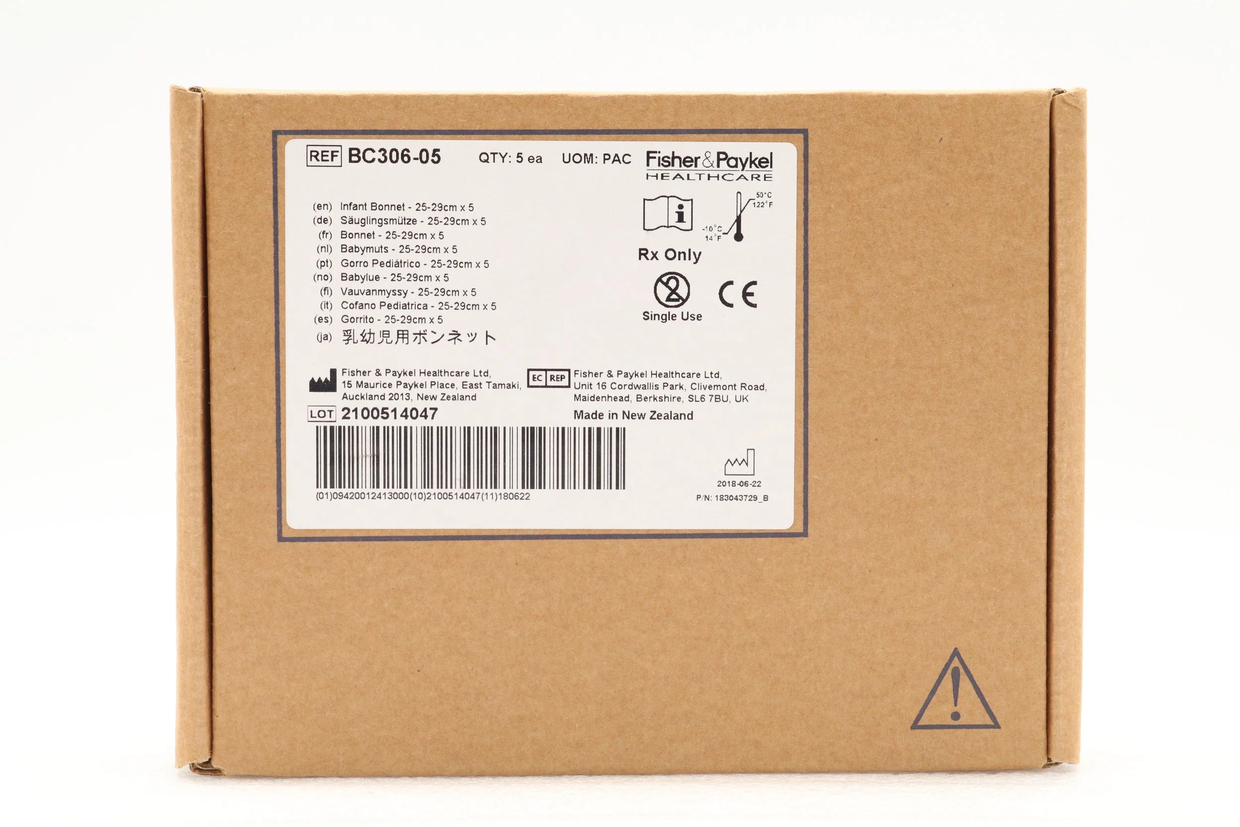 Fisher & Paykel | BC306-05 | Infant Interface Accessories - Infant Bonnet, 25-29 cm