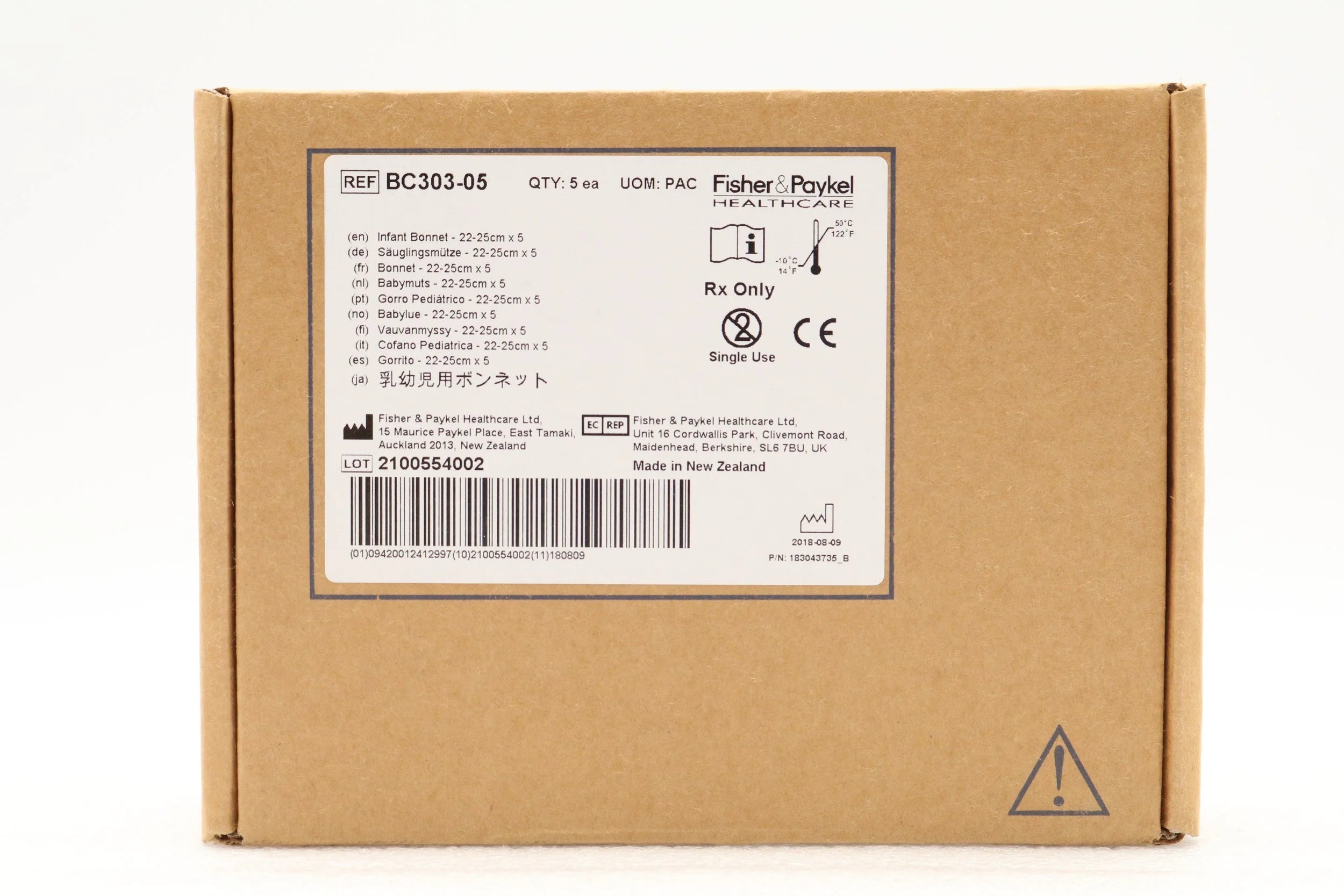 Fisher & Paykel | BC303-05 | Infant Interface Accessories - Infant Bonnet, 22-25 cm