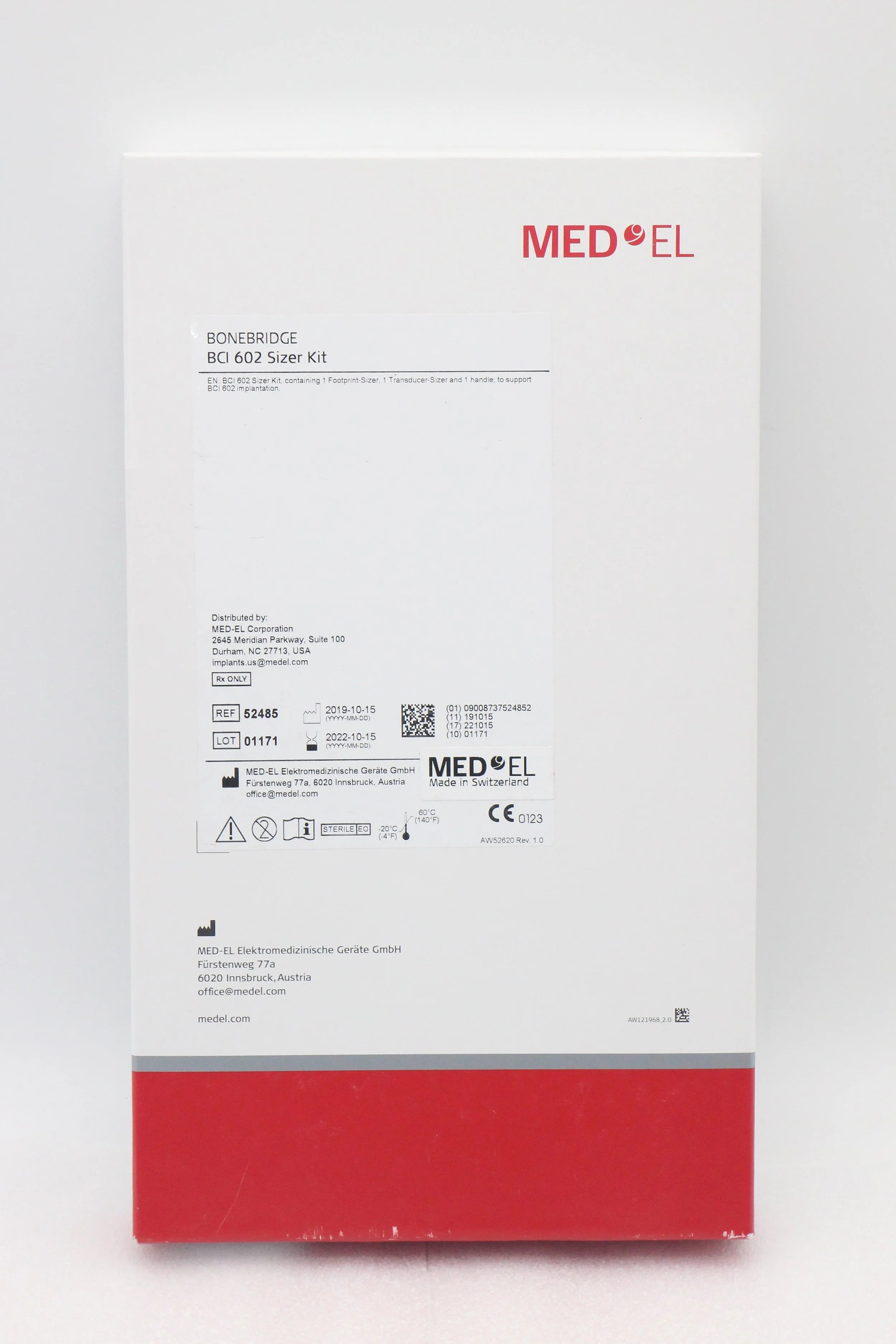 MED-EL | 52485 | BONEBRIDGE BCI 602 SIZER KIT