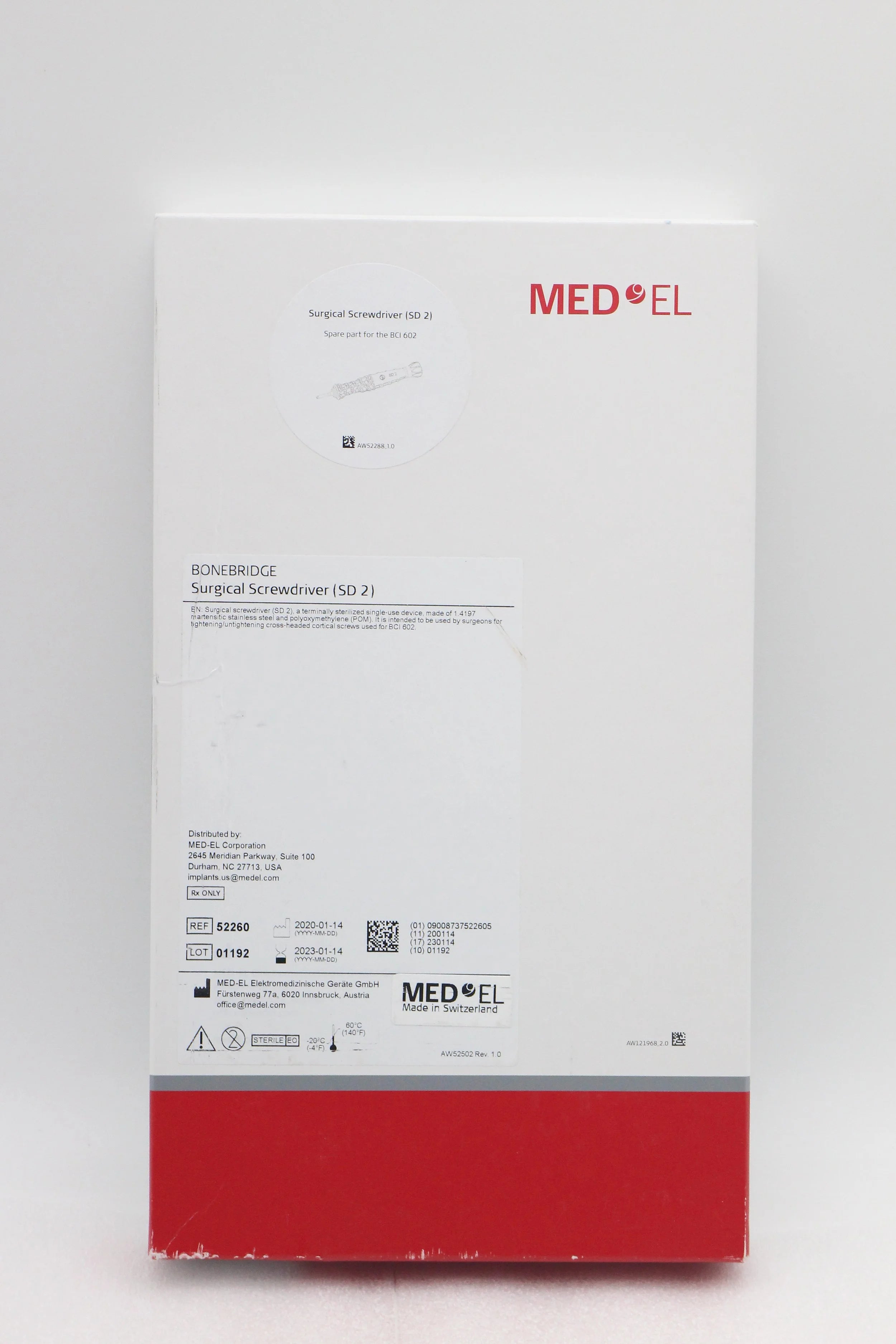 MED-EL | 52260 | BONEBRIDGE Surgical Screwdriver (SD 2)