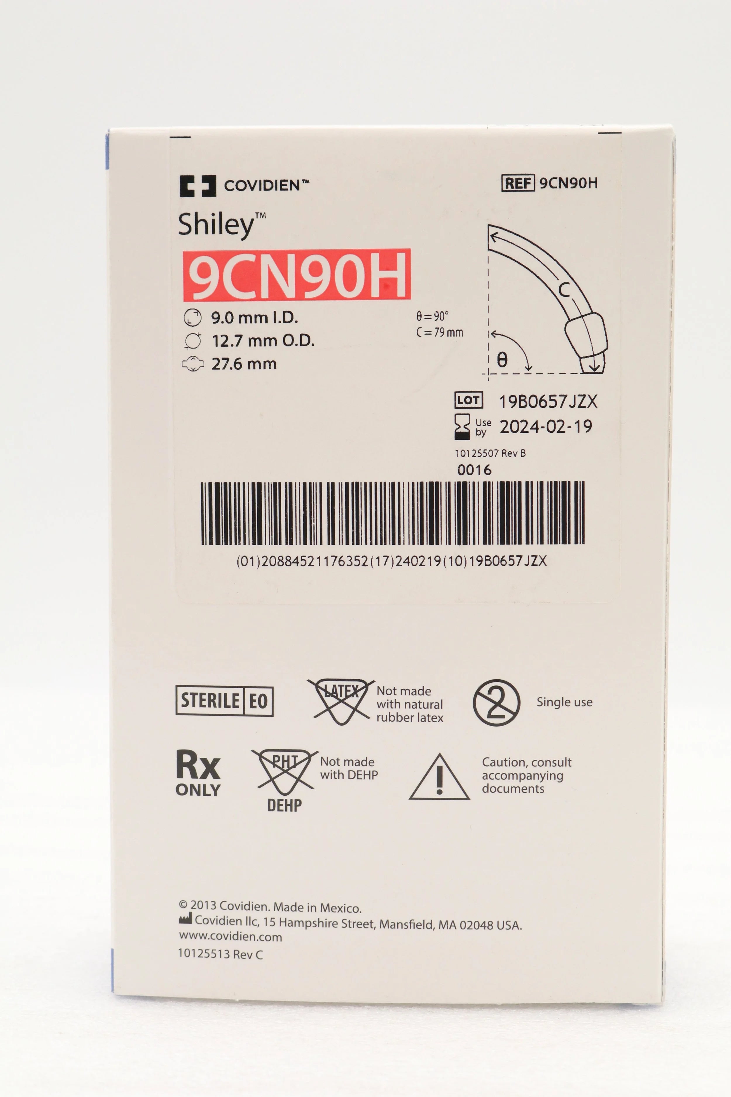 Covidien | 9CN90H | Shiley Flexible Tracheostomy Tube w/TaperGuard Cuff, DIC 9.0mm