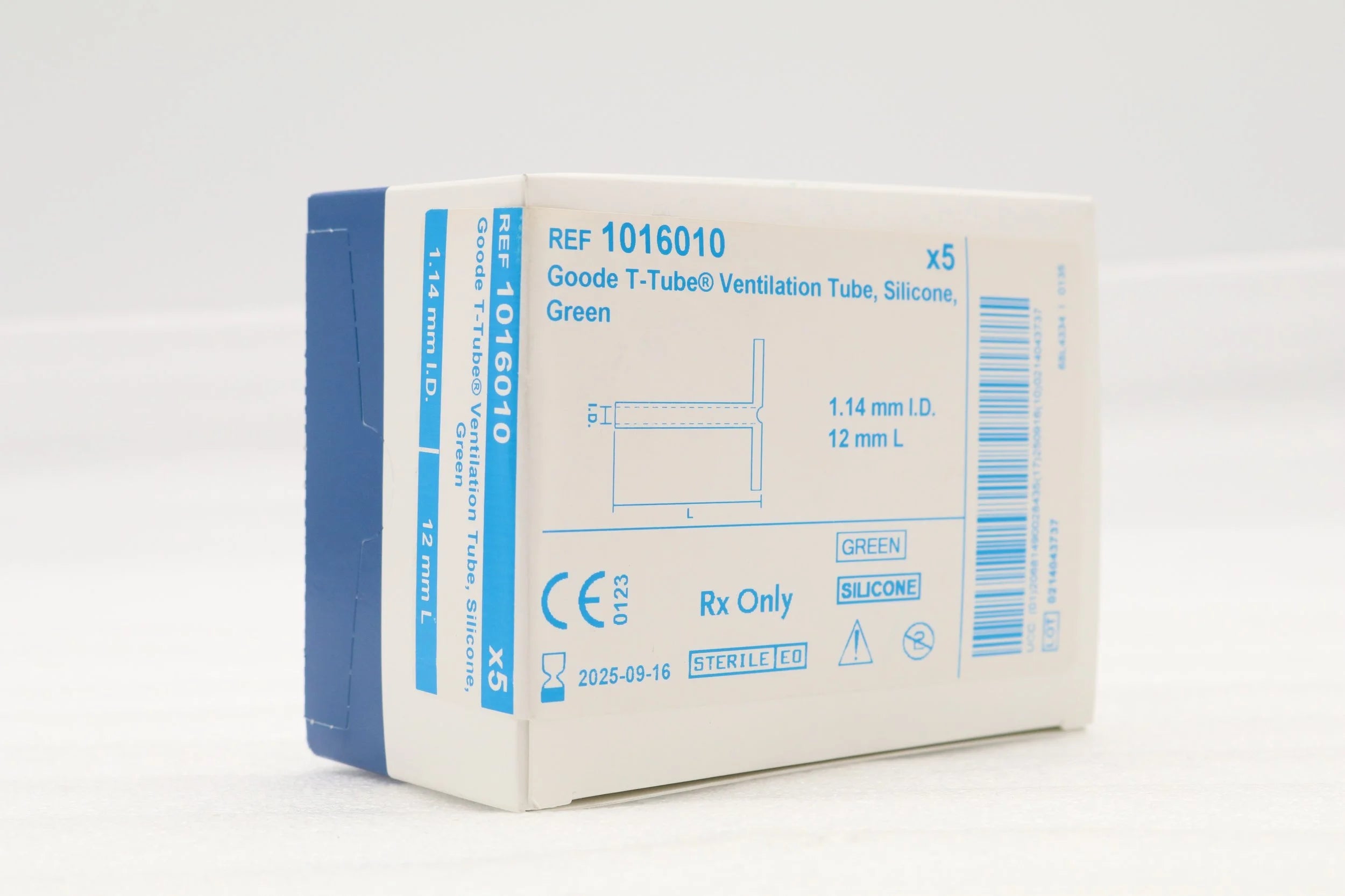 Medtronic | 1016010 | Goode T-Tube LT Ventilation Tube, Silicone, Green 1.14mm