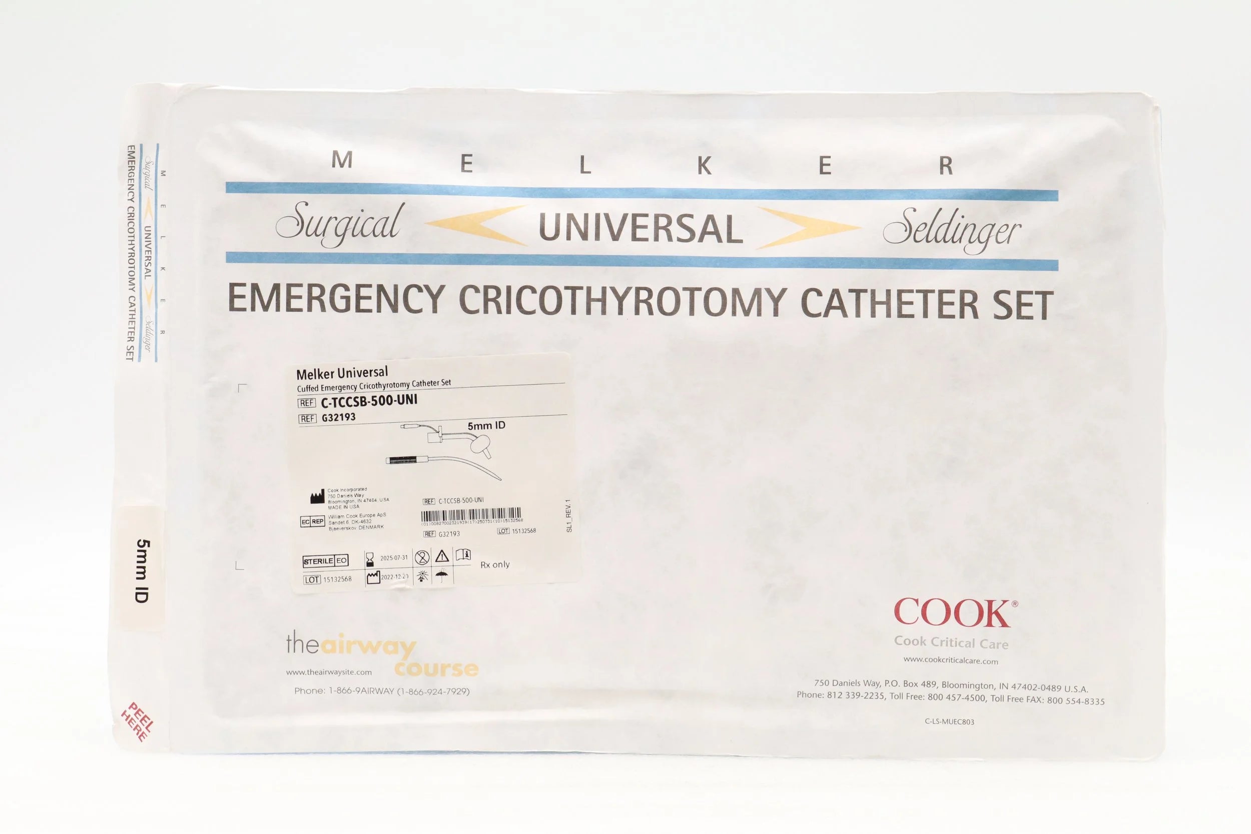 Cook Medical | G32193 | MELKER Universal Cuffed Emergency Cricothyrotomy Catheter Set