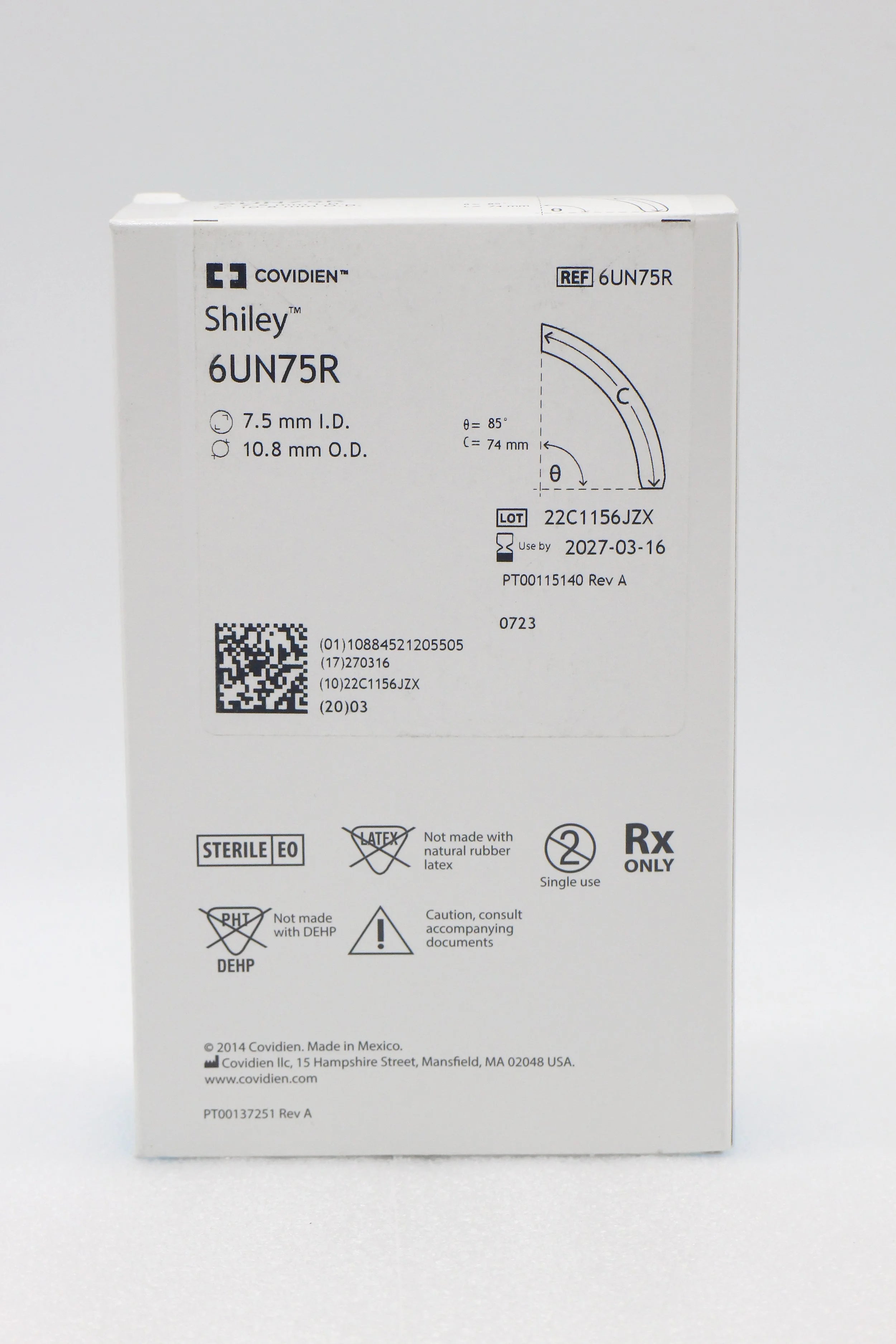 Covidien | 6UN75R | Shiley Adult Flexible Tracheostomy Tube Cuffless Reusable Inner Cannula