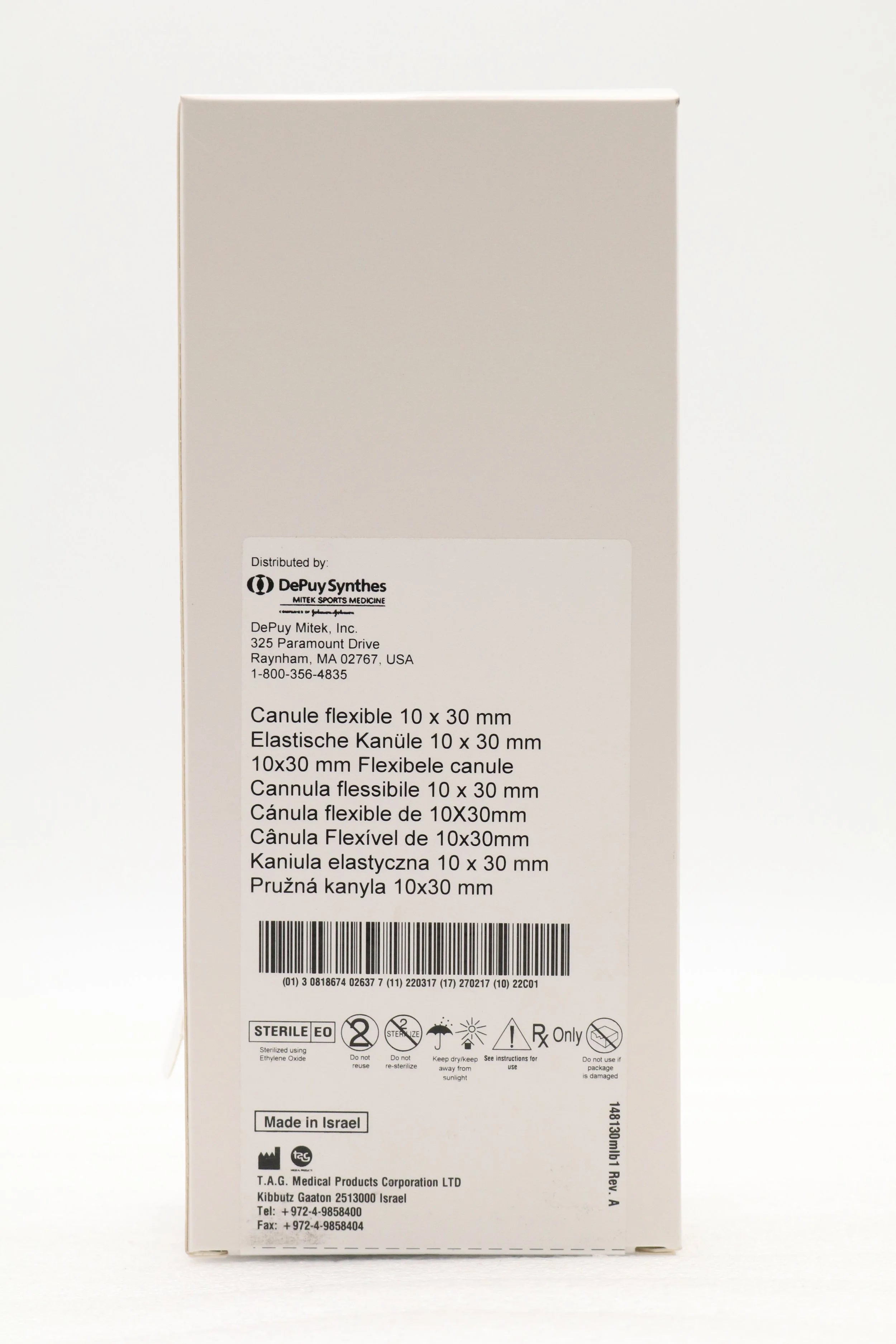 Depuy Synthes | 210242 | MITEK FLEX CANNULA 10x30mm Flexible Cannula