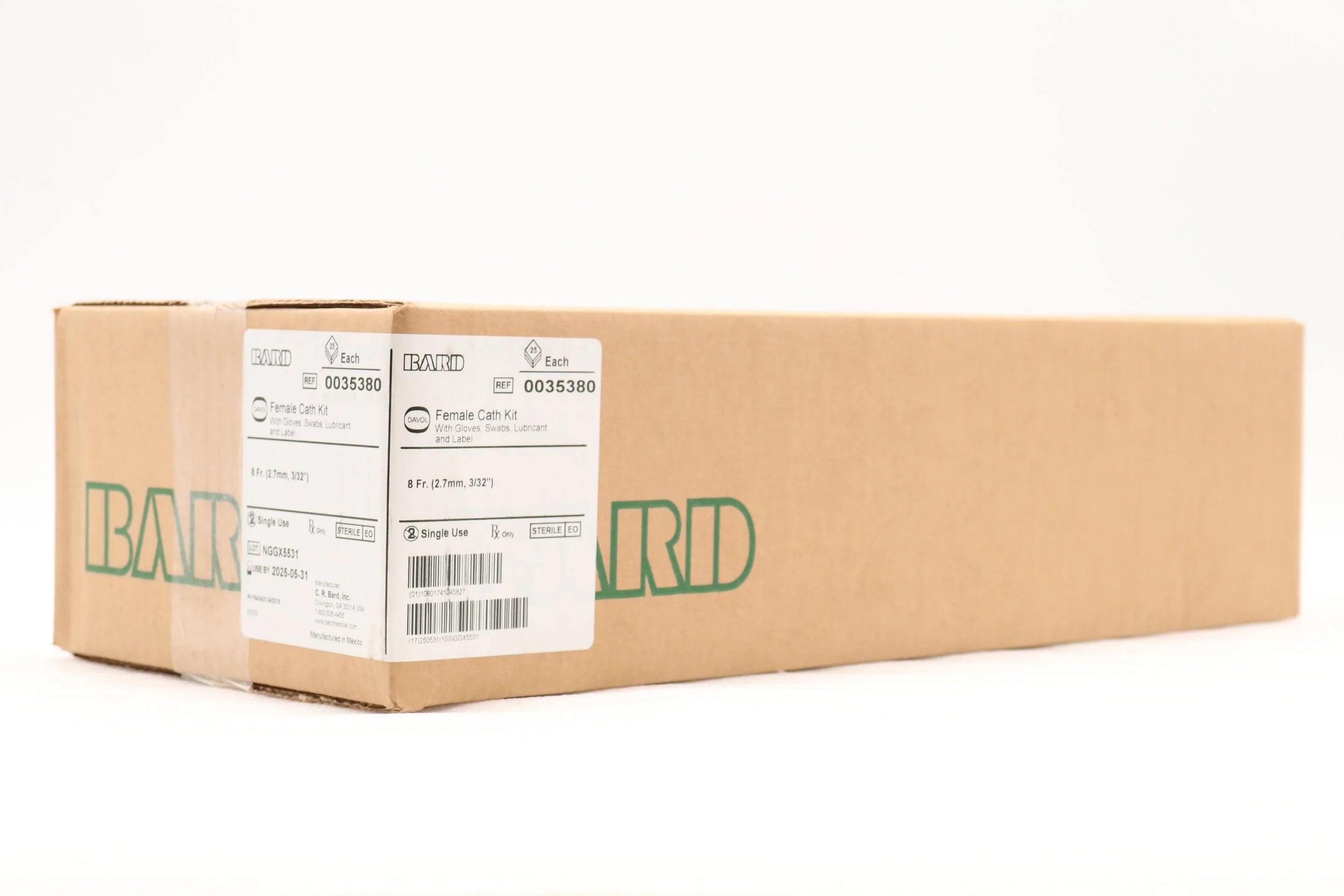 Bard | 0035380 | Hickman 8F Female Cath Kit w/Gloves and Swabs