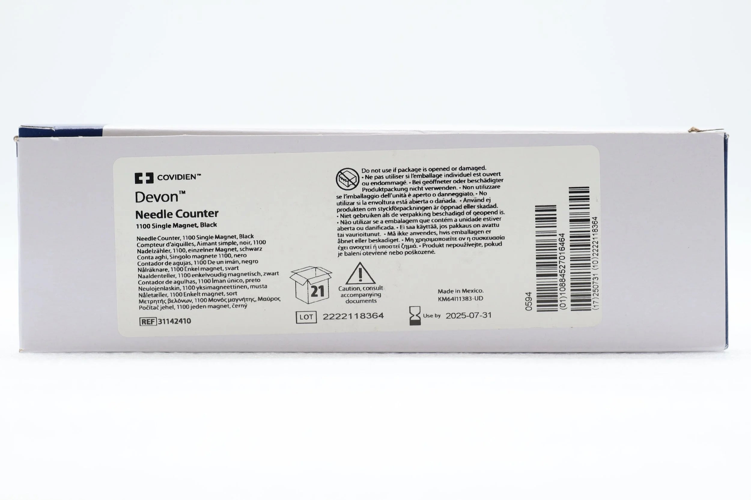 Covidien | 31142410 | Devon Needle Counter 1100 Single Magnet Black