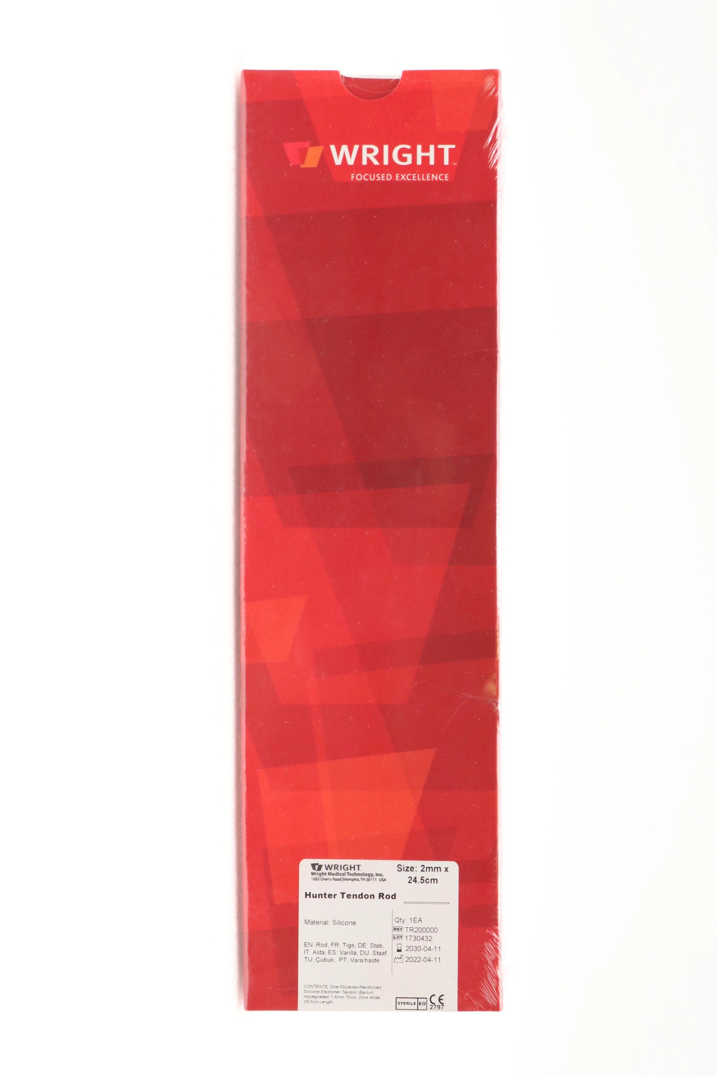 Wright Medical | TR200000 | Hunter Tendon Rod 2mm x 24.5cm