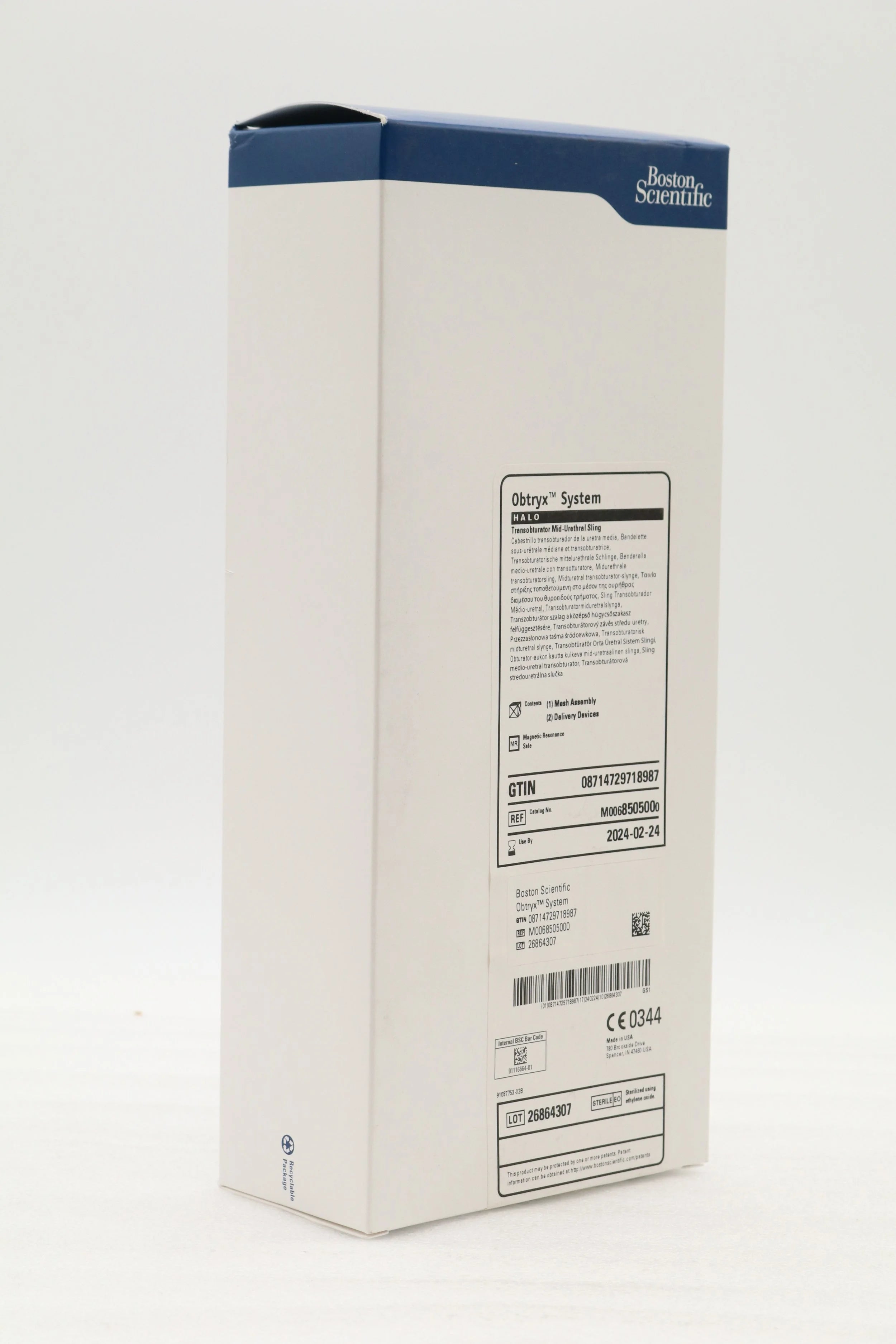 Boston Scientific | 850500 | Obtryx System Halo Transobturator Mid-urethral Sling M0068505000