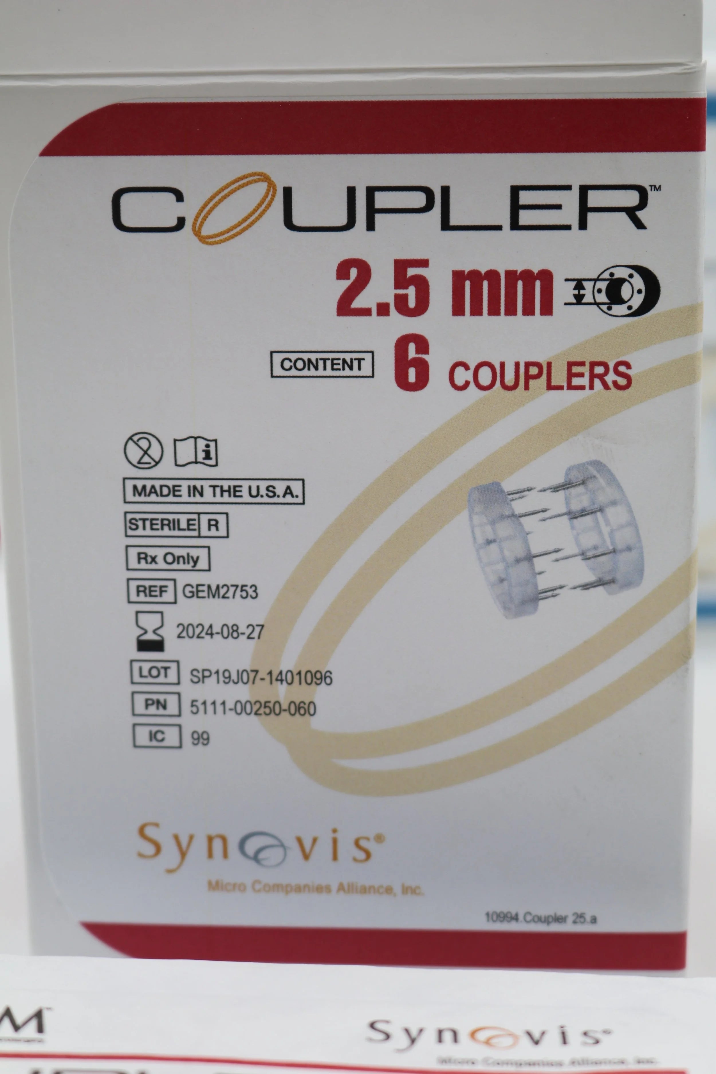 Synovis | GEM2753 | Micovascular Anastomotic COUPLER Device 2.5mm