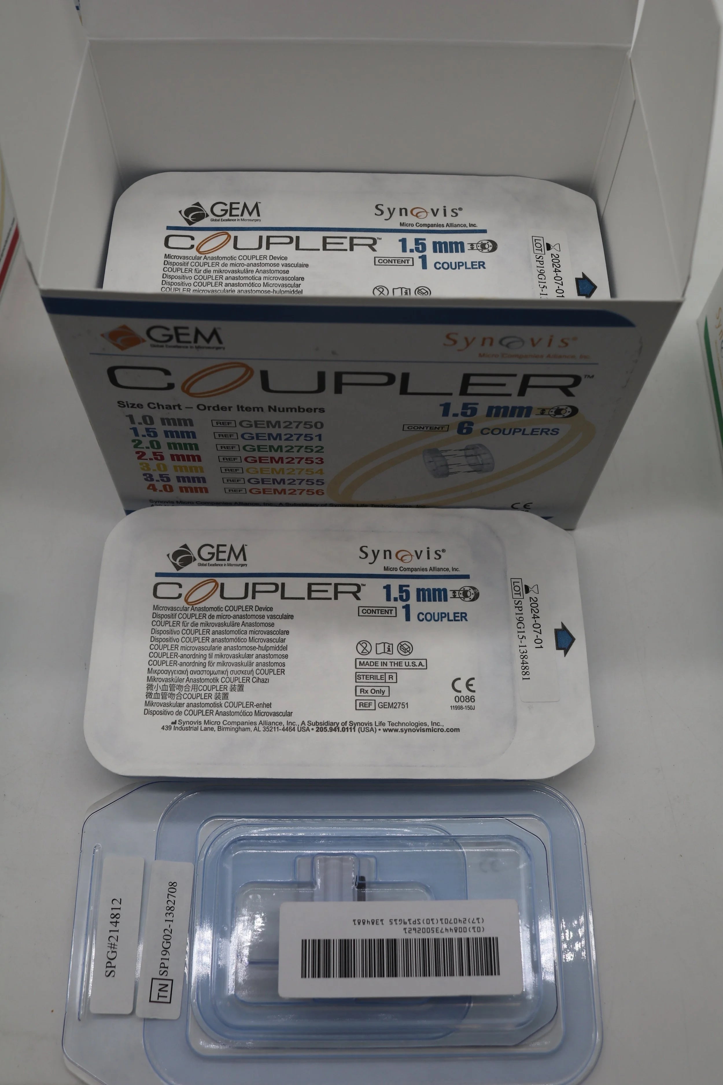 Synovis | GEM2751 | Micovascular Anastomotic COUPLER Device 1.5mm