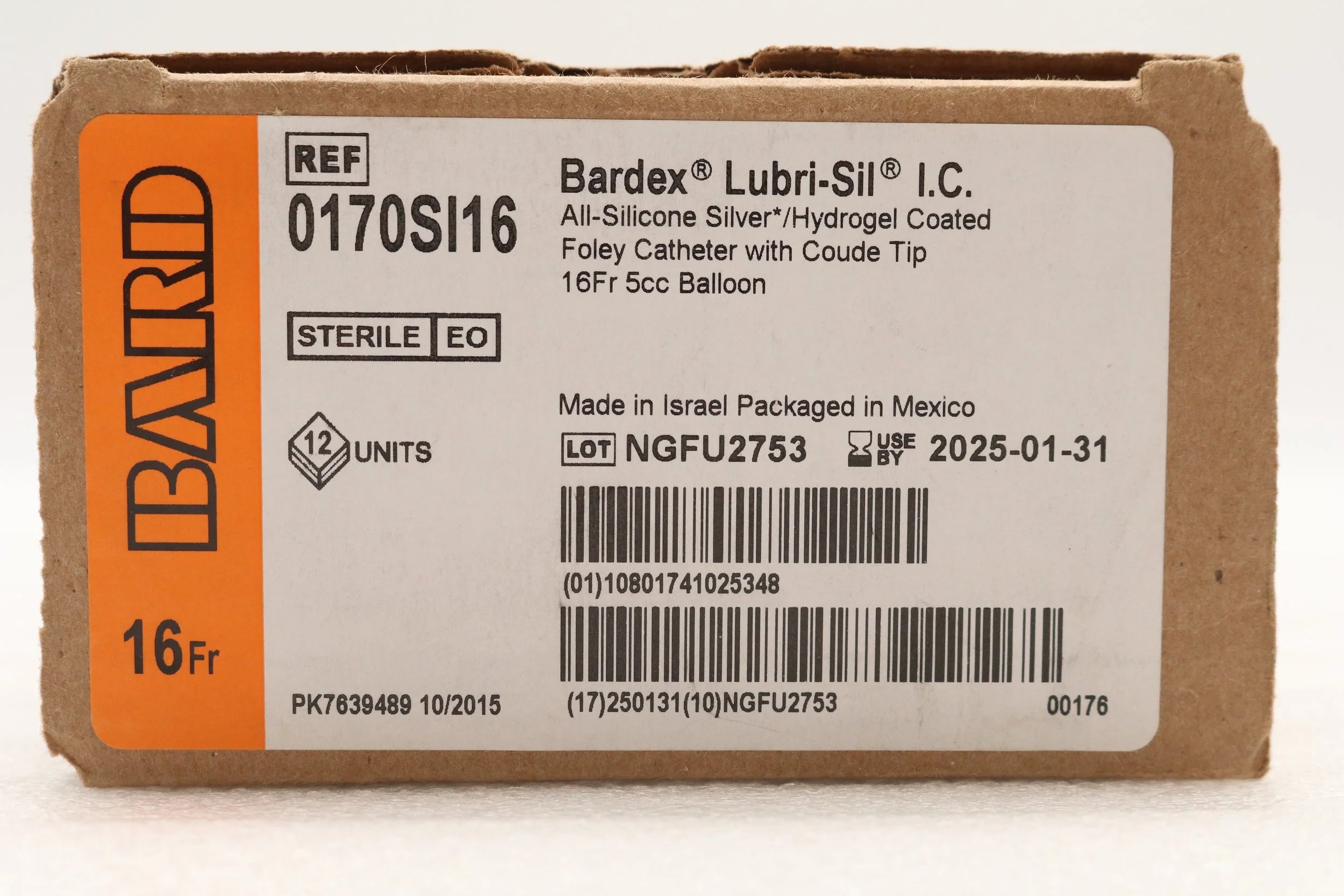 Bard | 0170SI16 | Cath Coude Silicone 16Fr 5cc