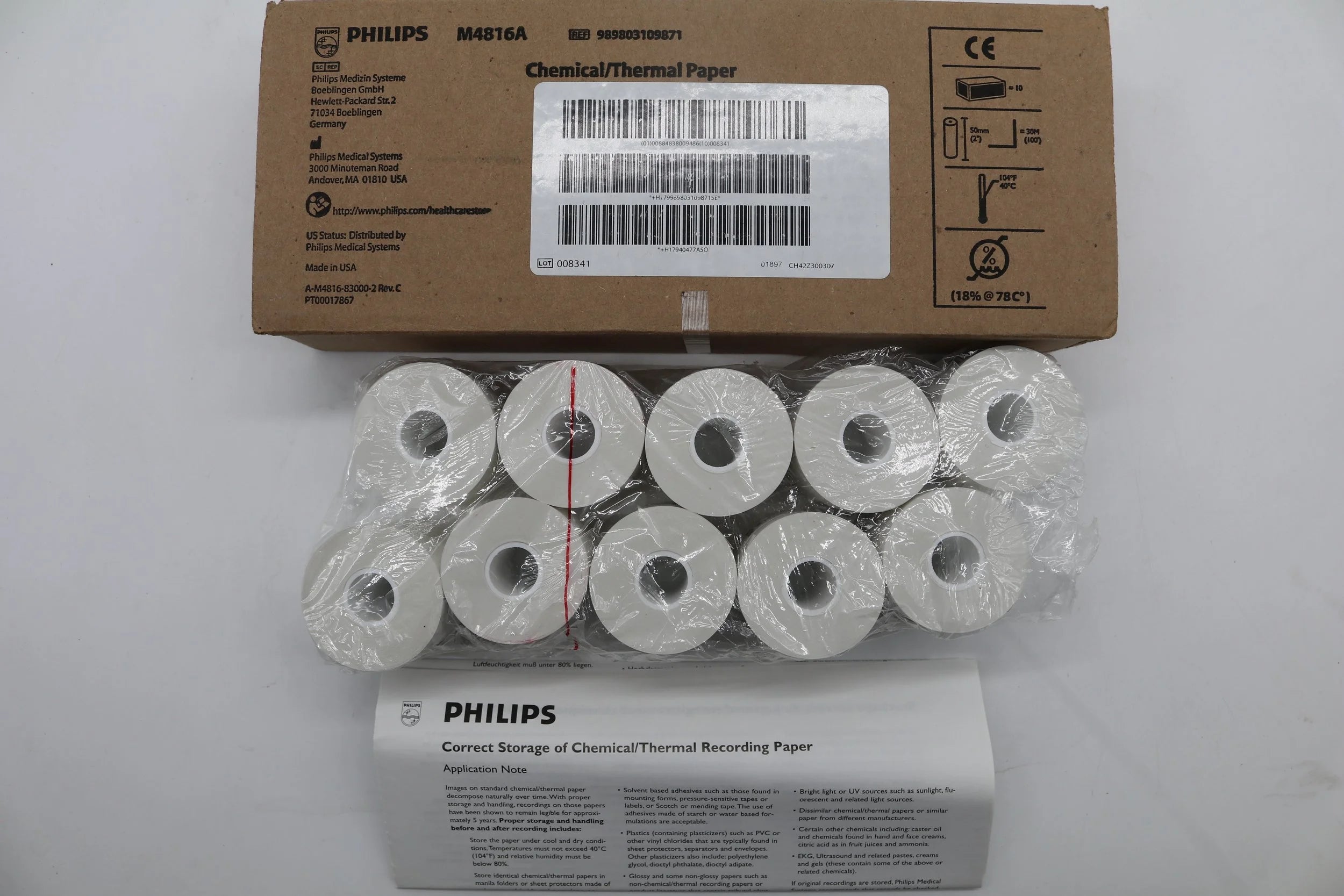 Philips | 989803109871 | Chemical/Thermal Paper for ECG Recording