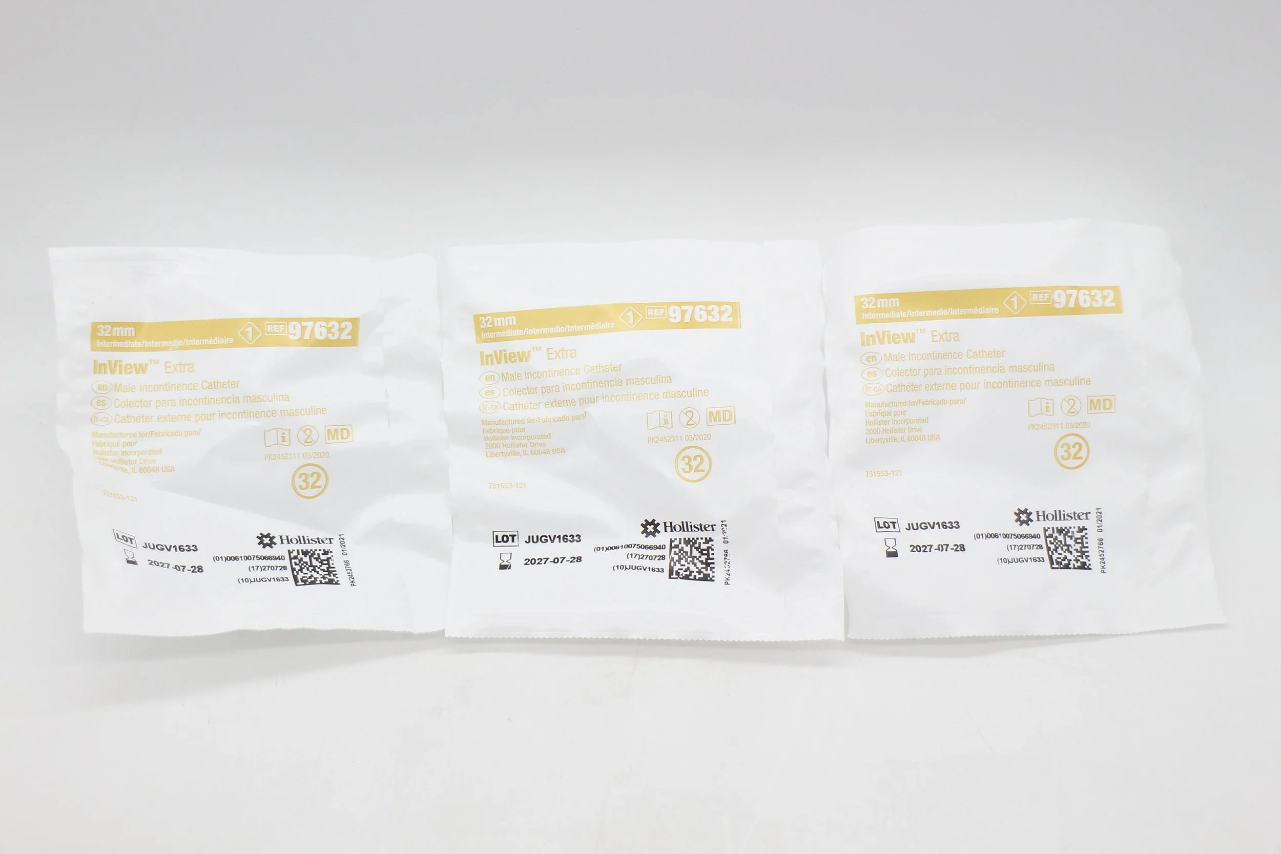 Hollister | 97632 | InView Extra Male Incontinence Catheter 32mm Intermediate