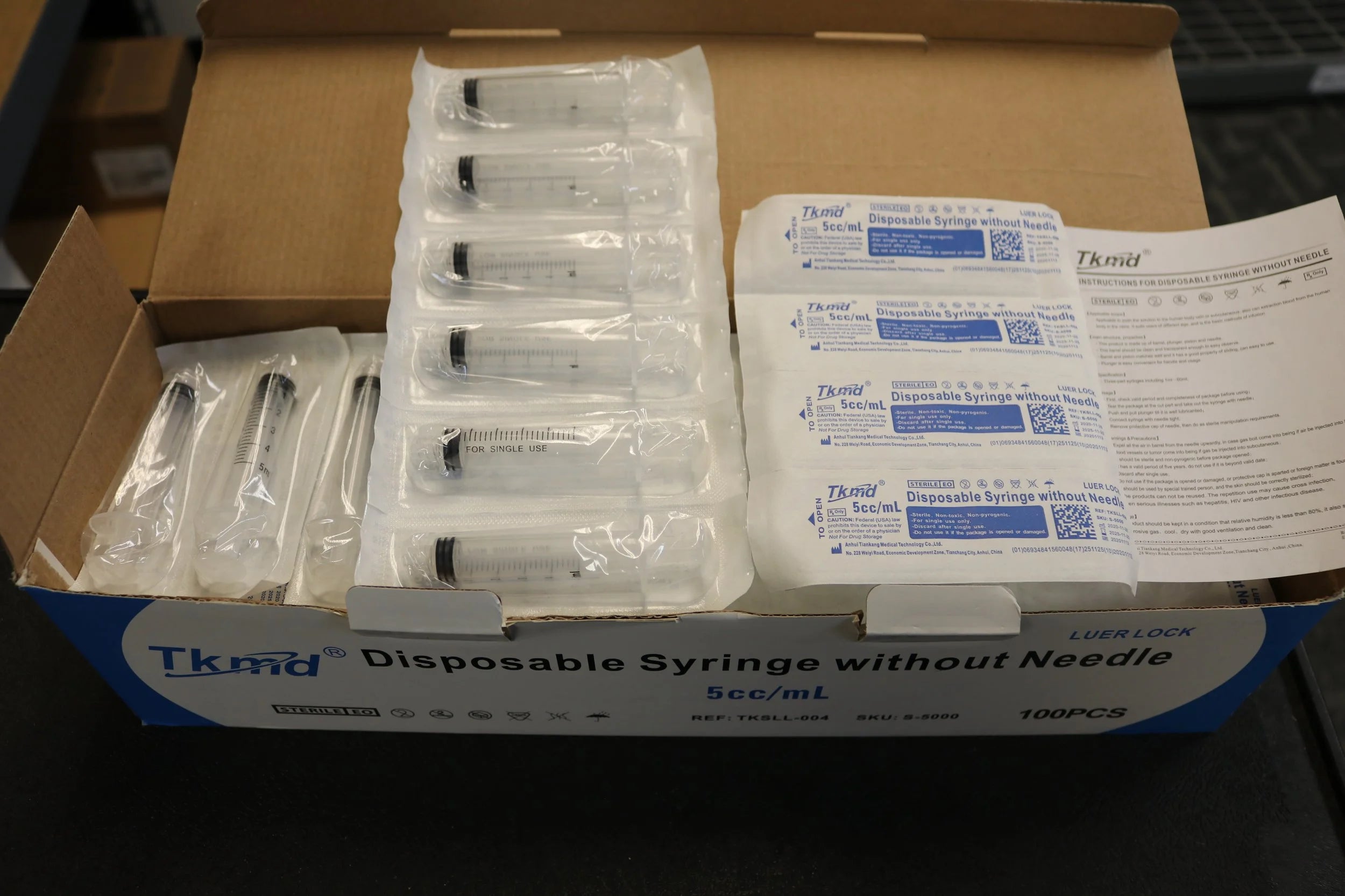 TKMD | TKSLL-004 | Disposable Syringe without Needle 5ml Luer Lock