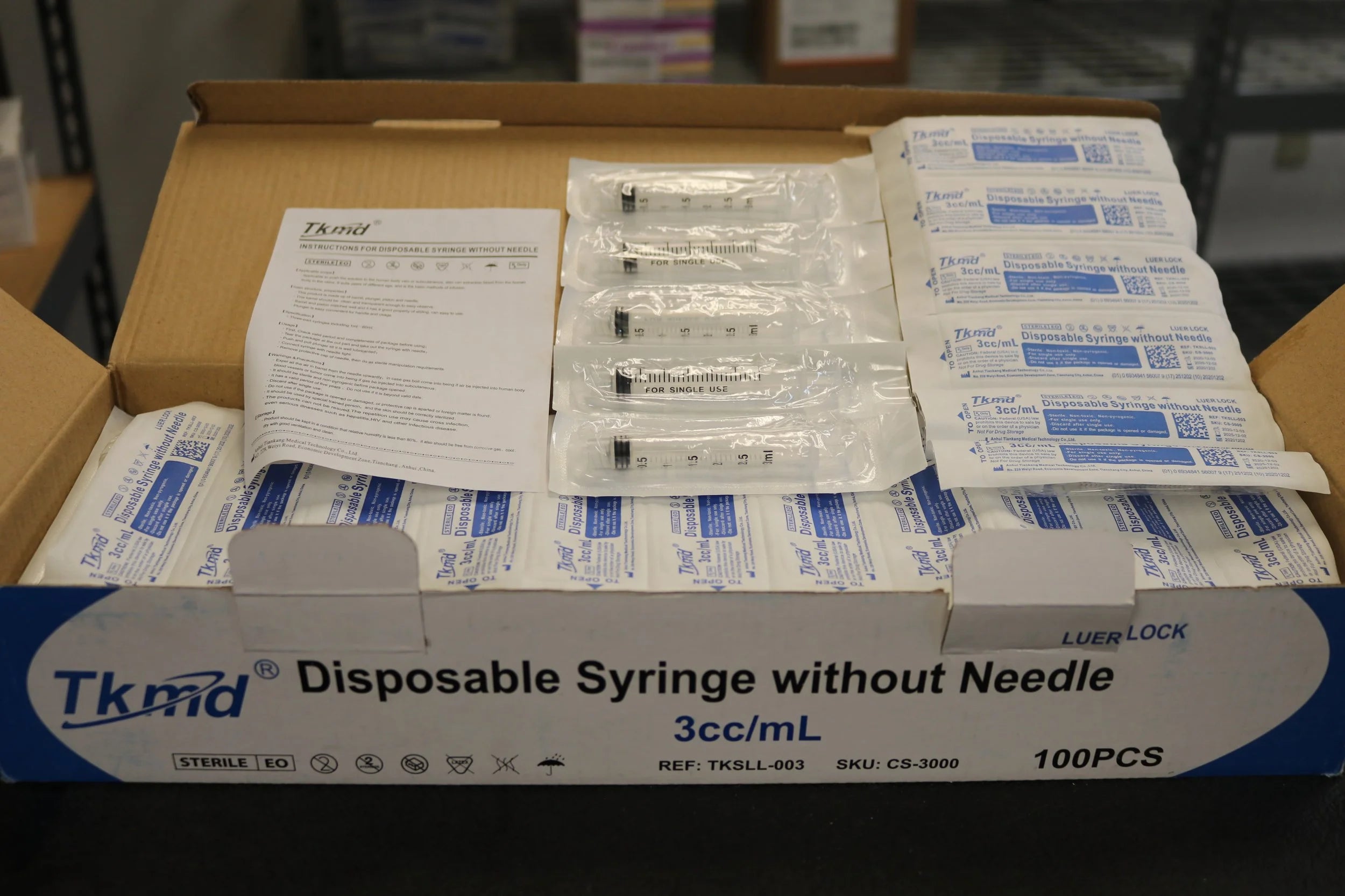 TKMD | TKSLL-003 | Disposable Syringe without Needle 3ml Luer Lock