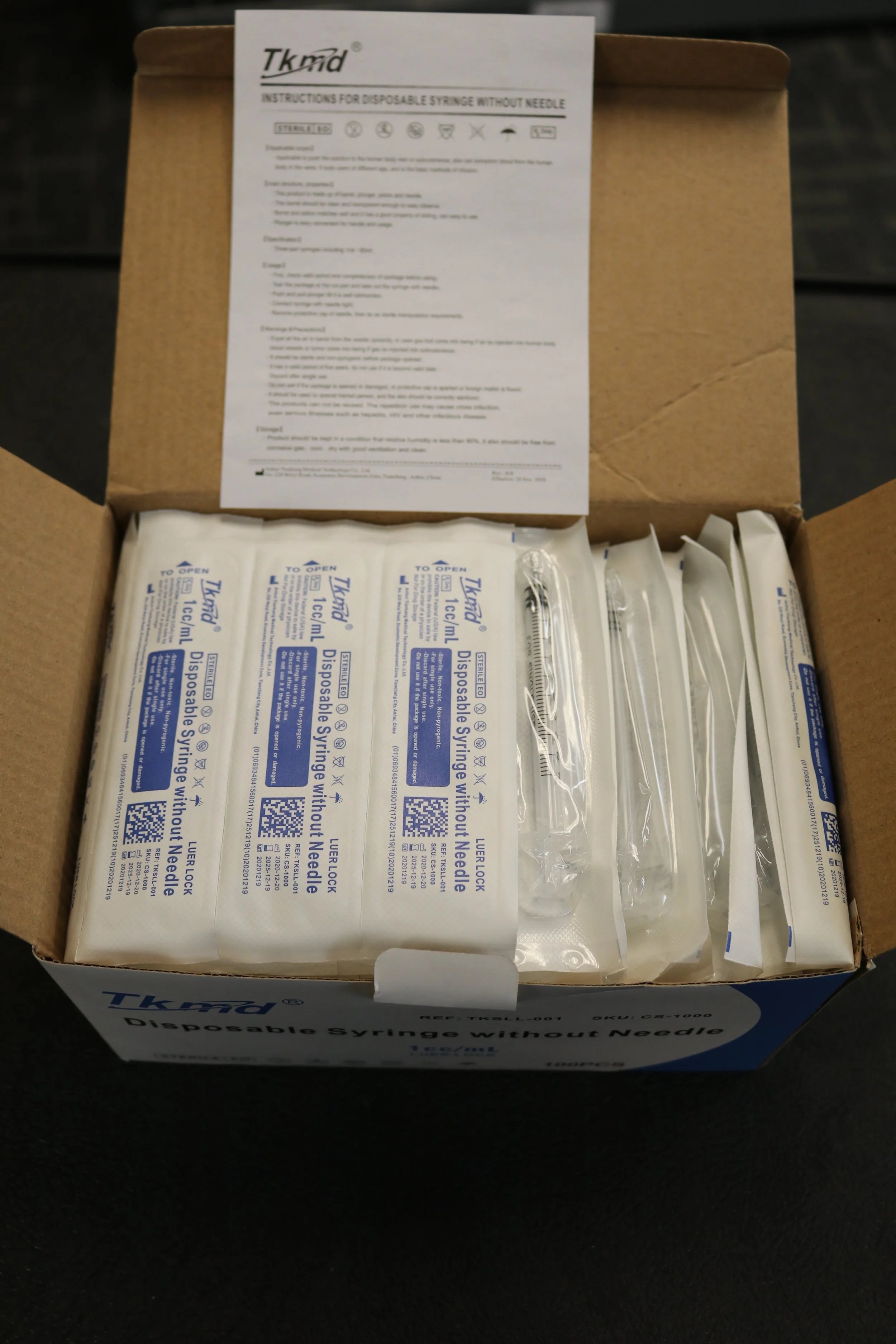 TKMD | TKSLL-001 | Disposable Syringe without Needle 1ml Luer Lock