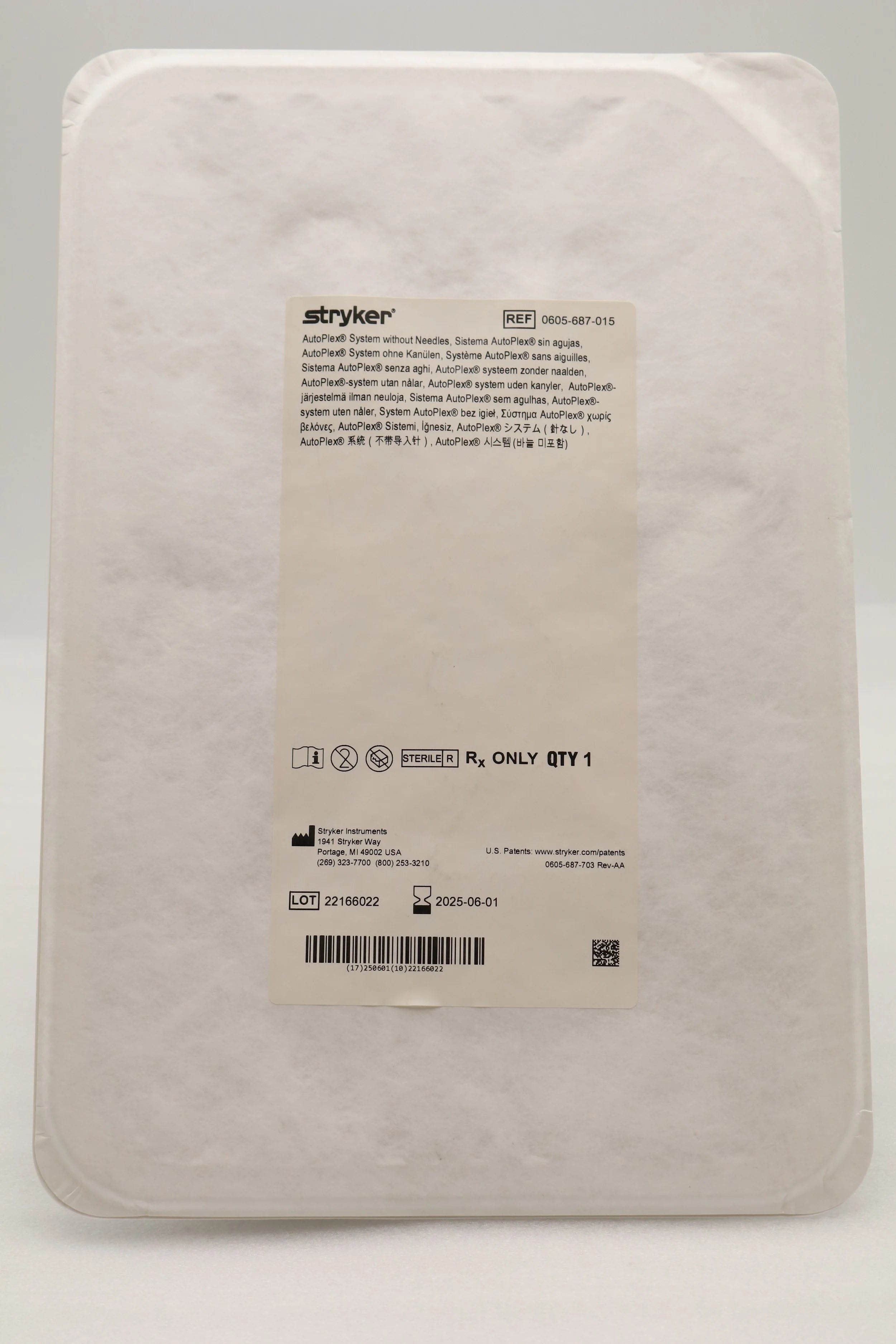 Stryker | 0605-687-015 | AUTOPLEX SYSTEM WITHOUT NEEDLES