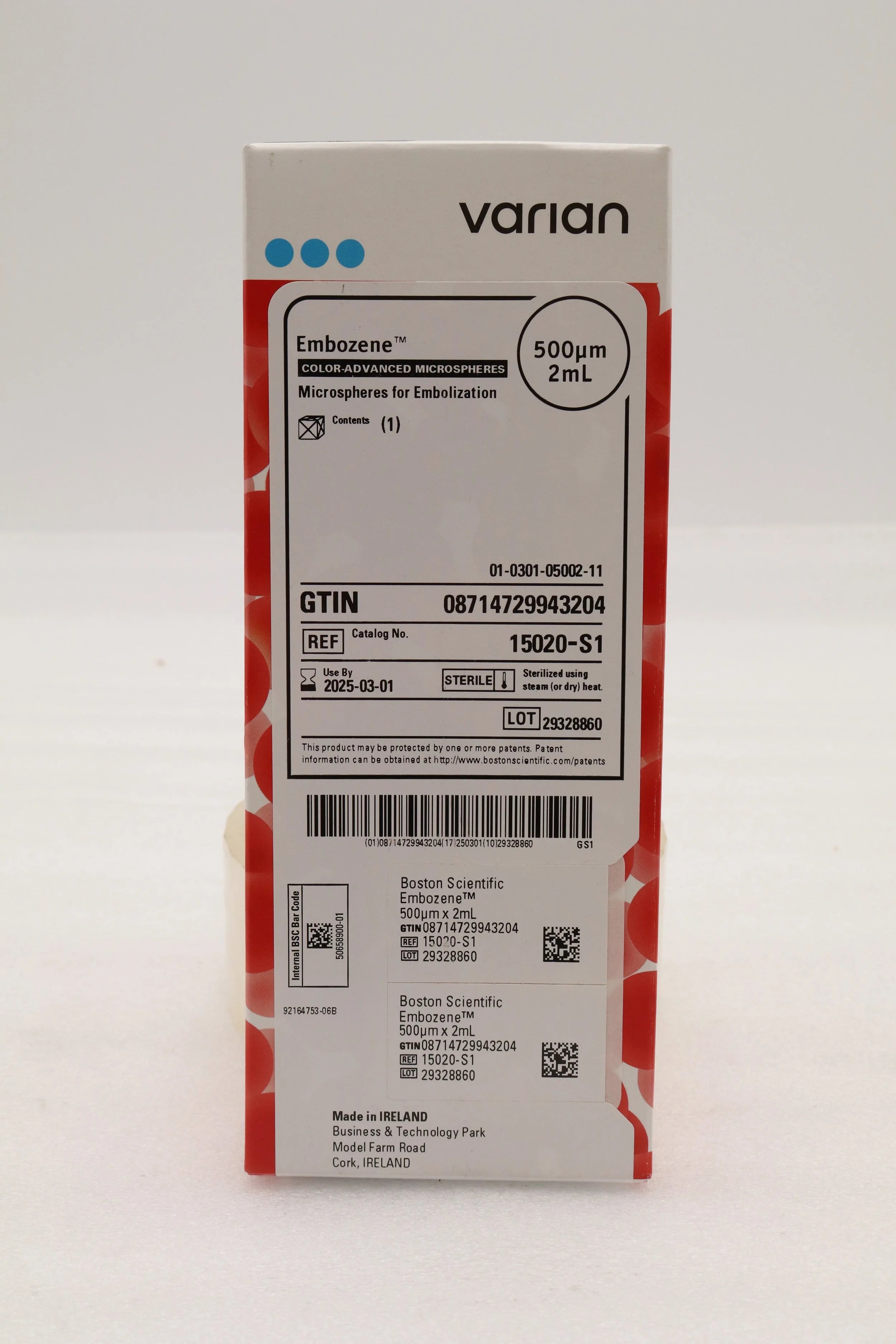 Boston Scientific | 15020-S1 | Varian Embozene Color-Advanced Microspheres for Embolization - 500µm x 2ml
