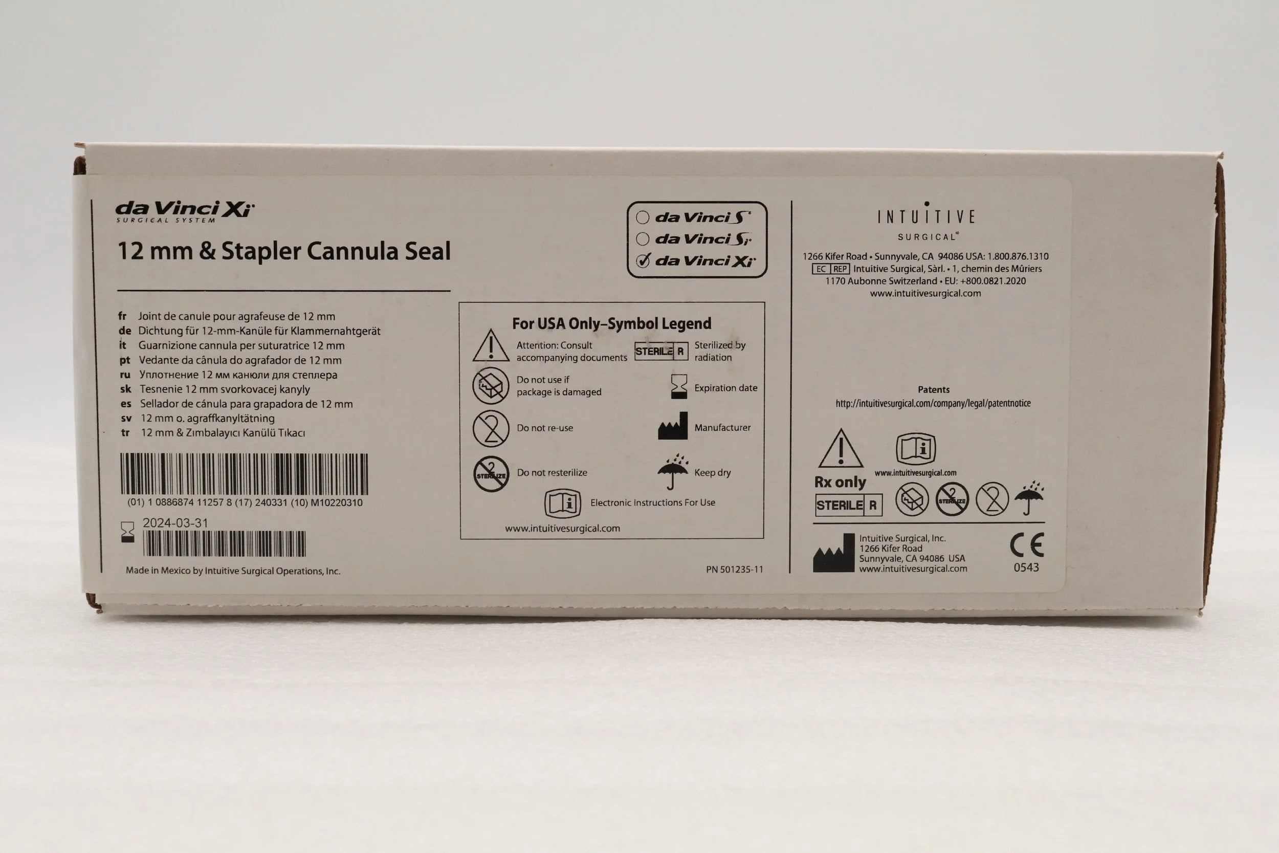 Intuitive Surgical | 470380 | da Vinci Xi 12mm & Stapler Cannula Seal