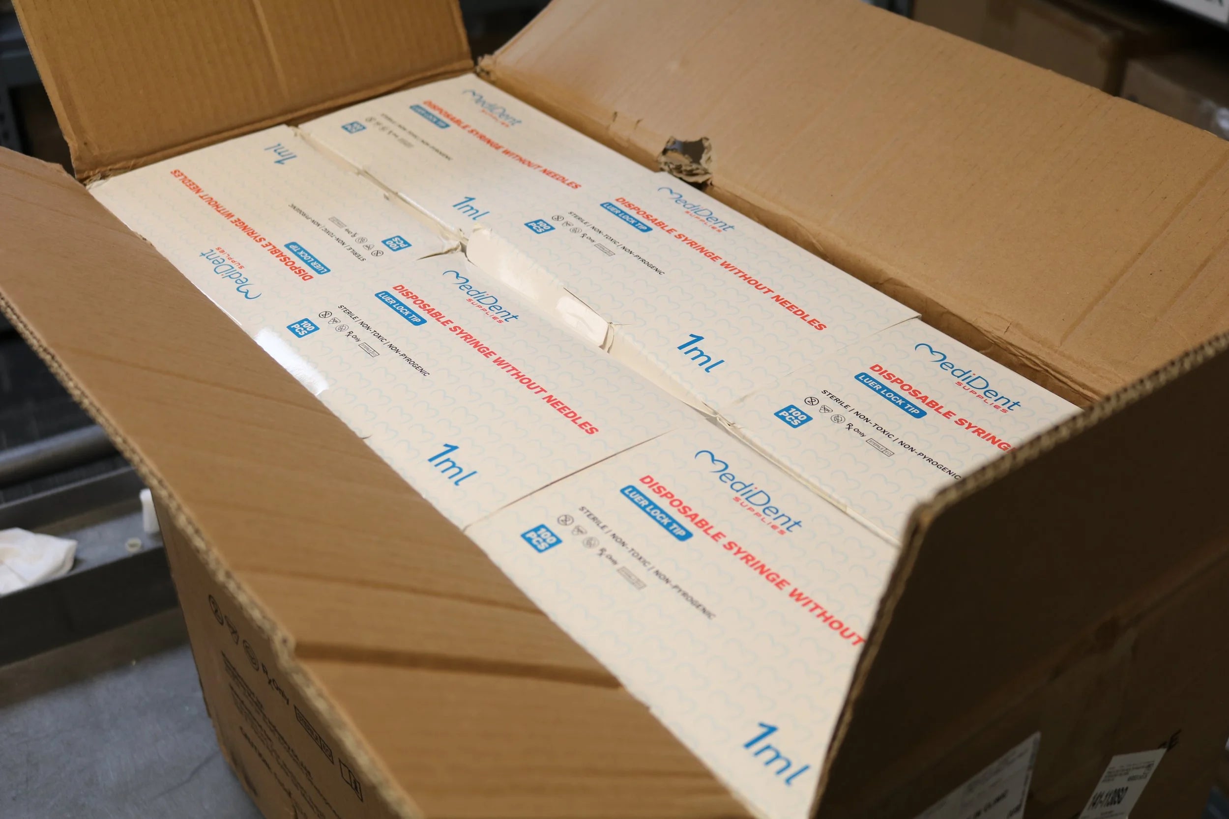 MediDent Supplies | DS01LL | Disposable Syringe Without Needles Luer Lock Tip Syringes