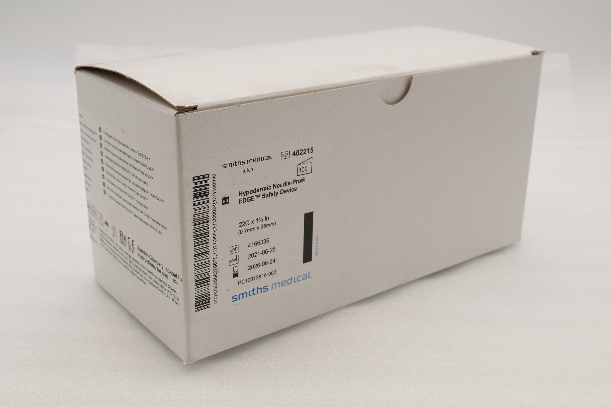 Smiths Medical | 402215 | Hypodermic Needle-Pro Edge Safety 22G x 1.5"