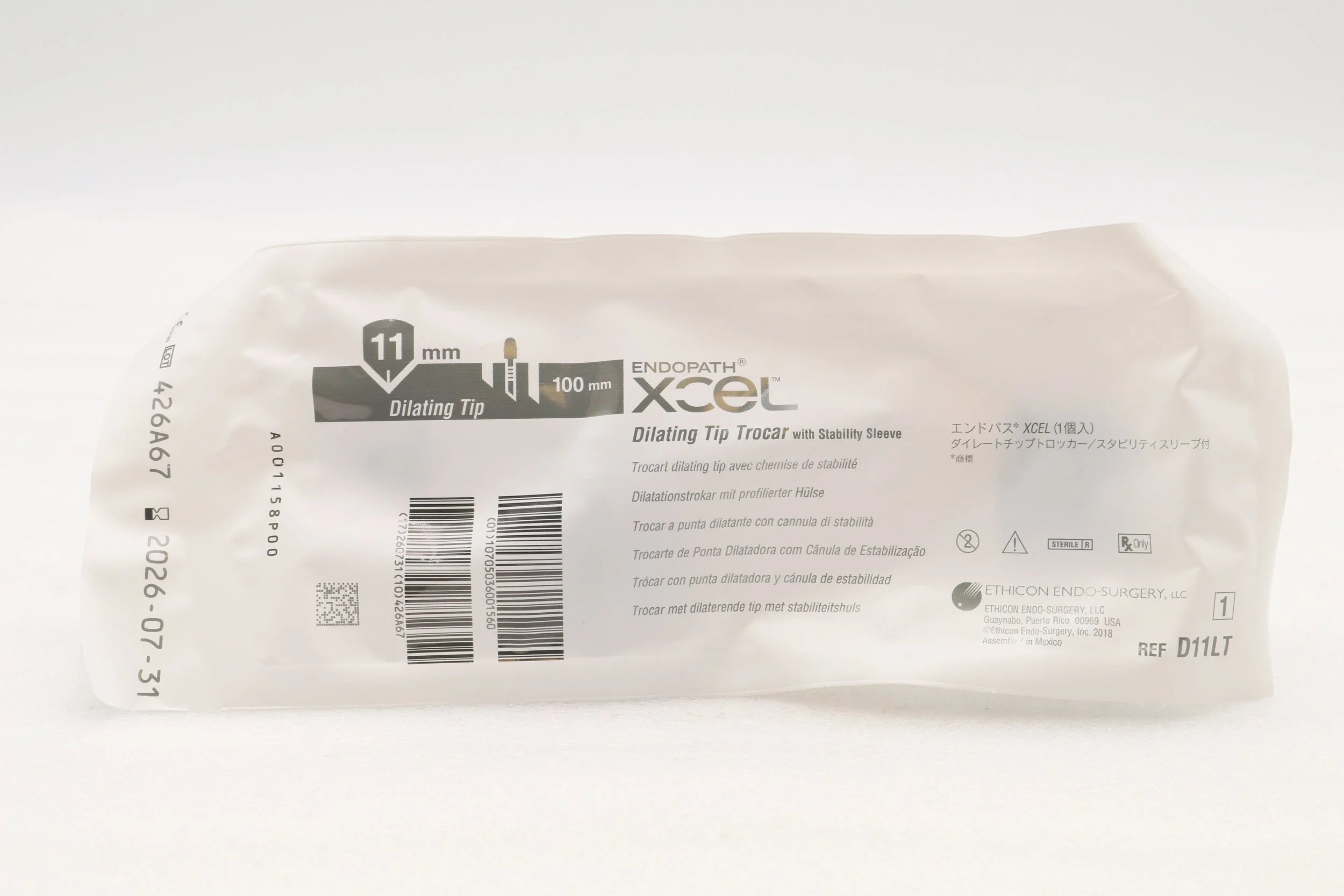 Ethicon | D11LT | ENDO-SURGERY ENDOPATH XCEL 11MM DILATING TIP TROCAR WITH STABILITY SLEEVE, 100MM