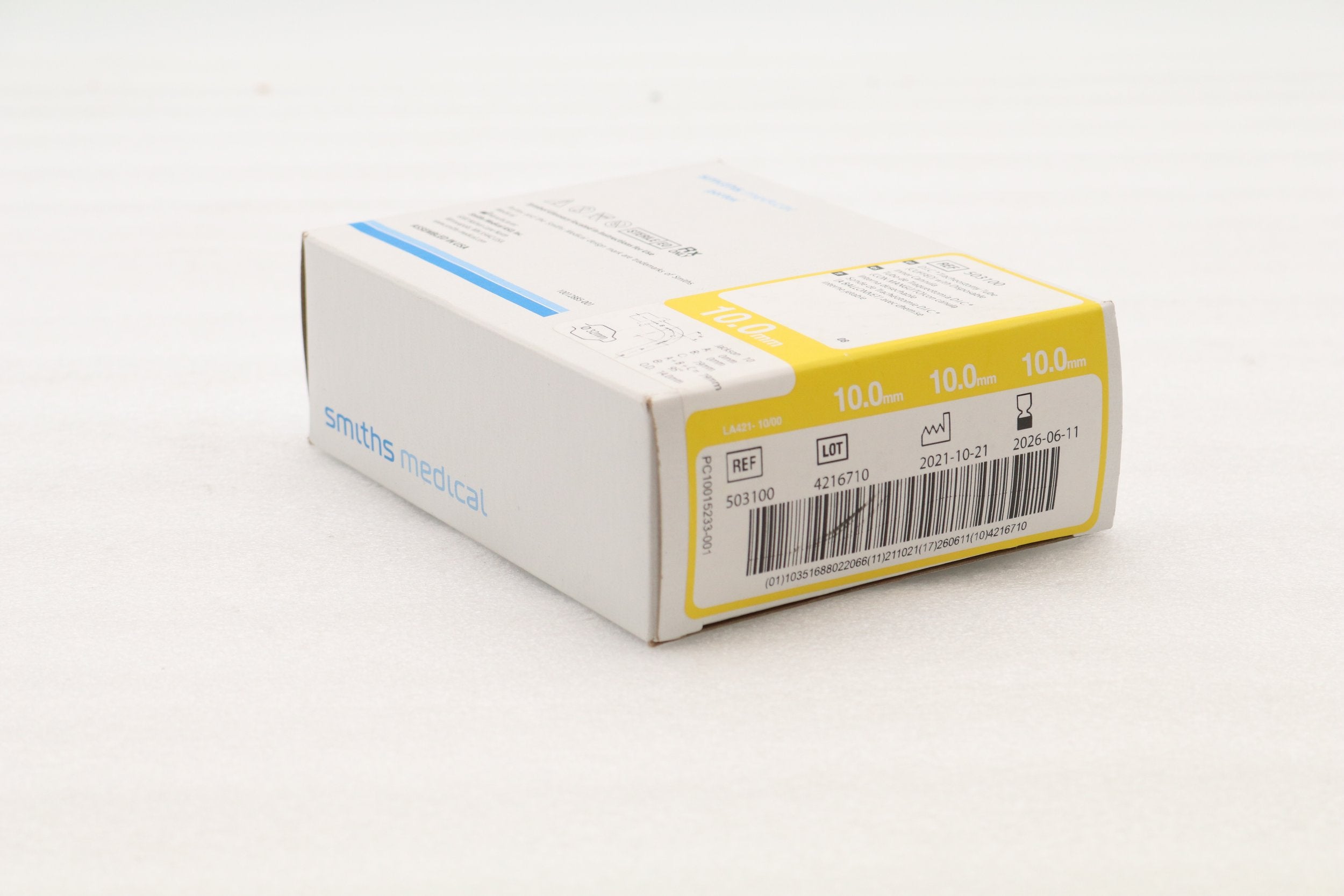 Smiths Medical | 503100 | Portex D. I.C. Tracheostomy Tubes - Portex D. I.C Tracheostomy Tube, Cuffed, Size 10.0mm, Yellow