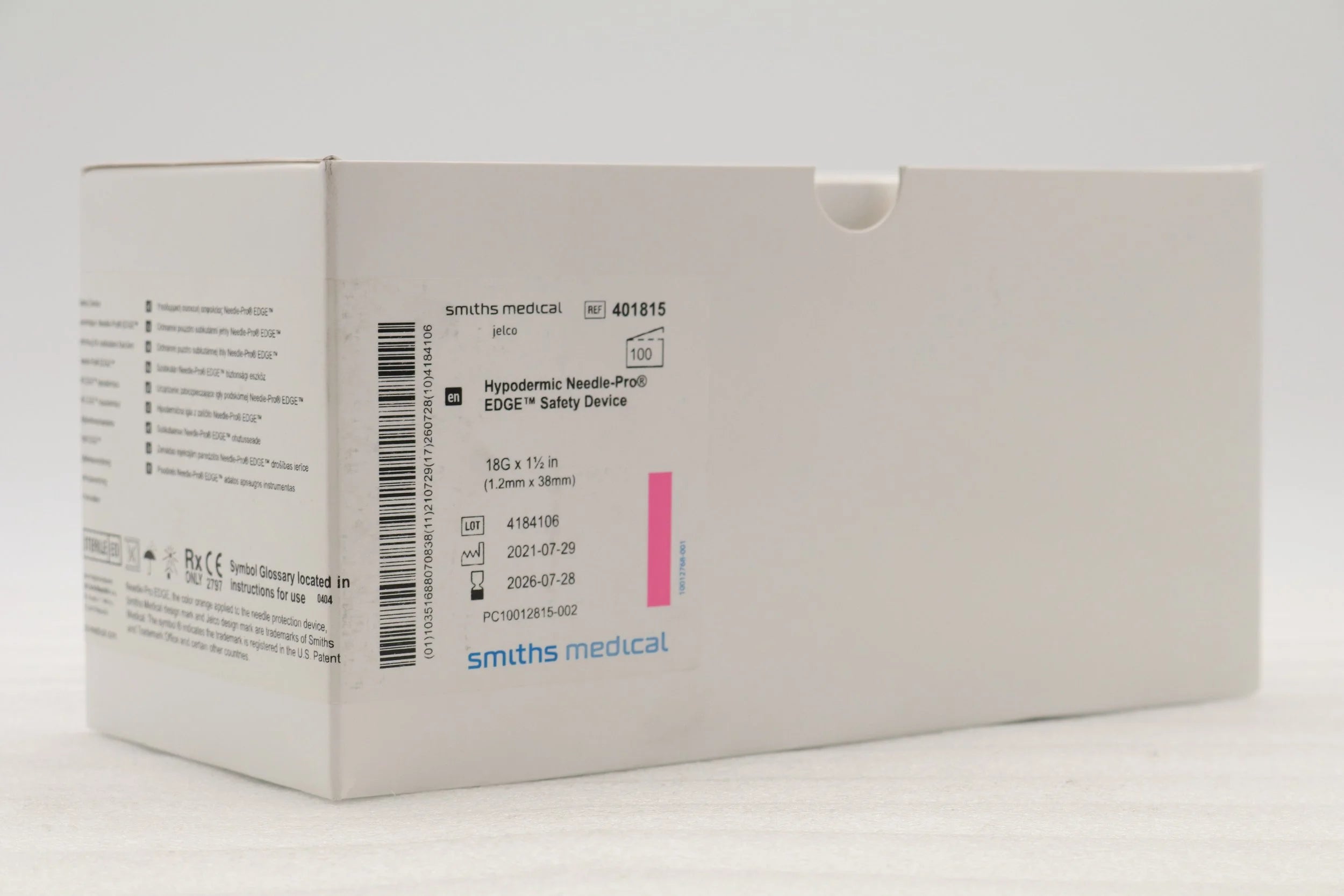 Smiths Medical | 401815 | NEEDLE, HYPODERMIC, PRO-EDGE, 18G X 1.5"