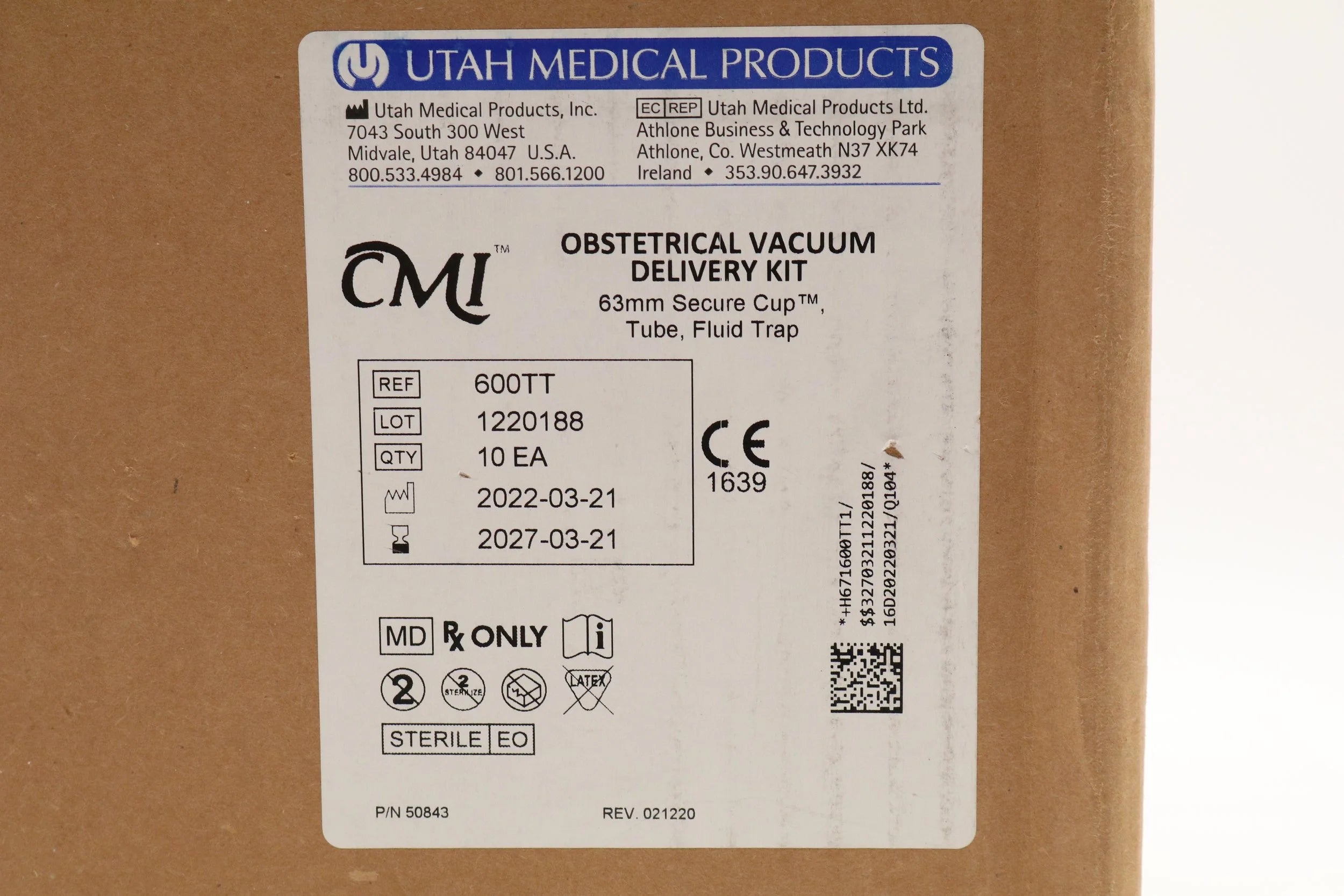 Utah Medical | 600TT | OB Vacuum Secure Cup - OB Vacuum Secure Cup, 63 mm