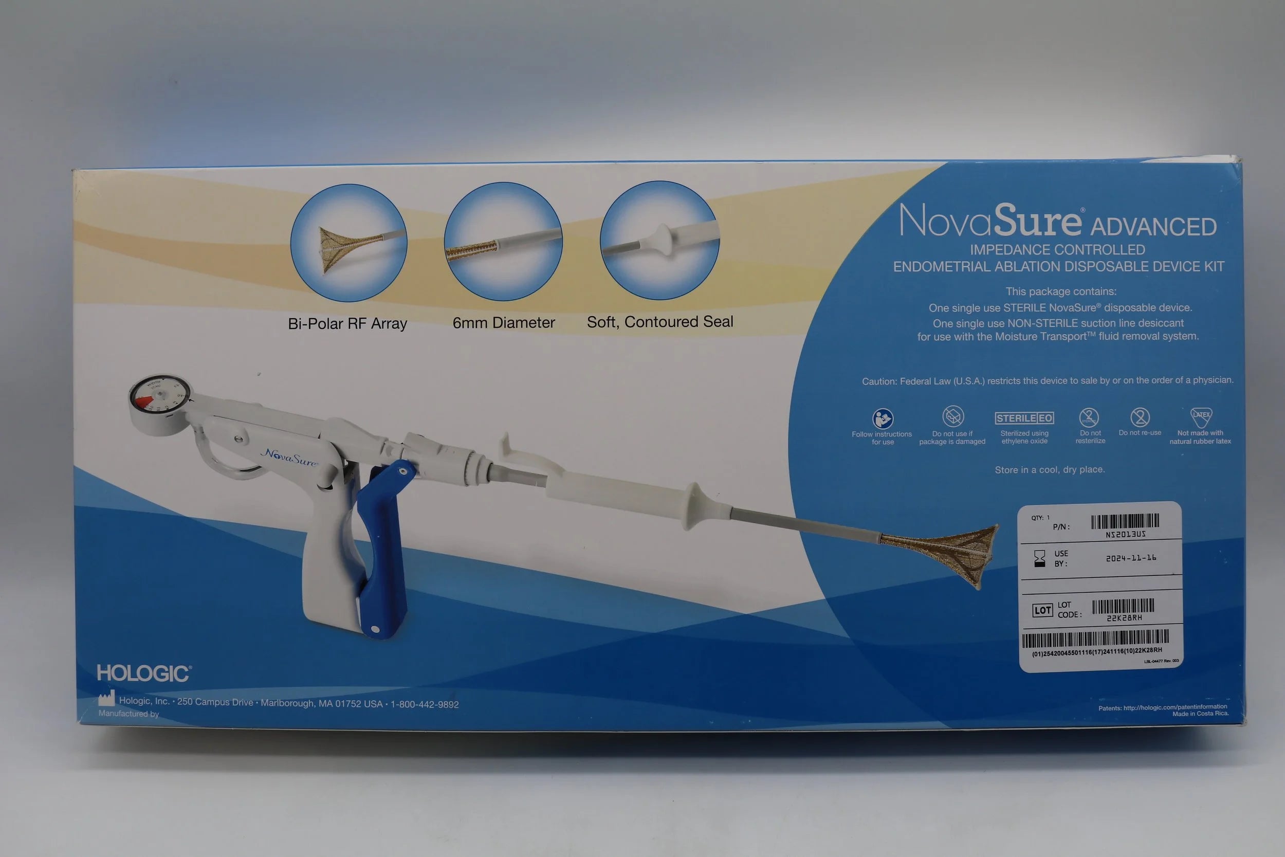 Hologic | NS2013US | NovaSure Advanced Impedance Controlled Endometrial Ablation Disposable Device Kit